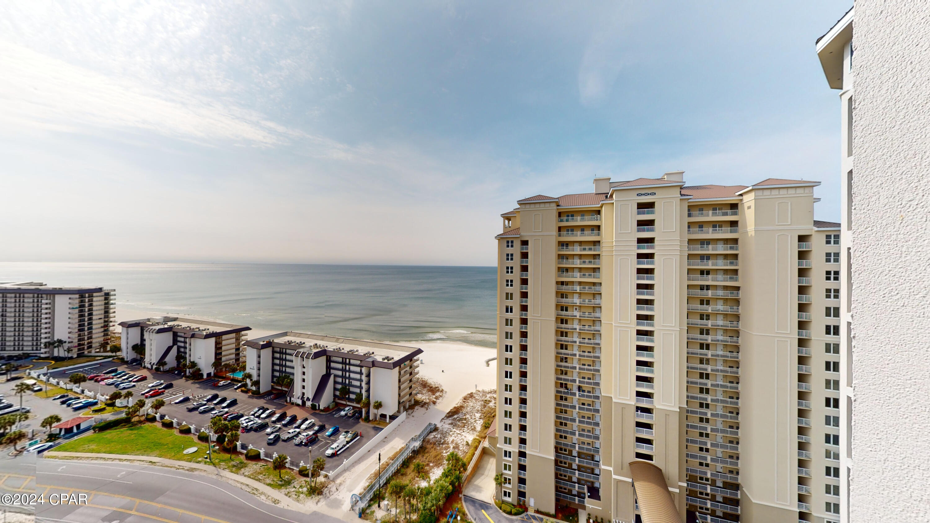 NEW PRICE IMPROVEMENT!Grand Panama Beach Resort is one of most desired Resorts in Panama City Beach.  Centrally located close to great restaurants, shopping & many attractions. This resort also offers many great amenities including a beachfront resort style heated pool, a rooftop heated pool, hot tubs, beach side tiki bar (seasonal), BBQ grills, large fitness center, onsite general store, onsite bistro, 24-hour security & covered garage parking, enclosed walk-over and much more. 1 bedroom 2 full baths plus bunk area. Sleeps 6 comfortably. A large patio with amazing views of the Gulf of Mexico. Open kitchen with granite countertops & stainless-steel appliances. HVAC replaced 2 years ago, new washer and dryer, This condo is in perfect condition, 13th floor allows beautiful Gulf views.