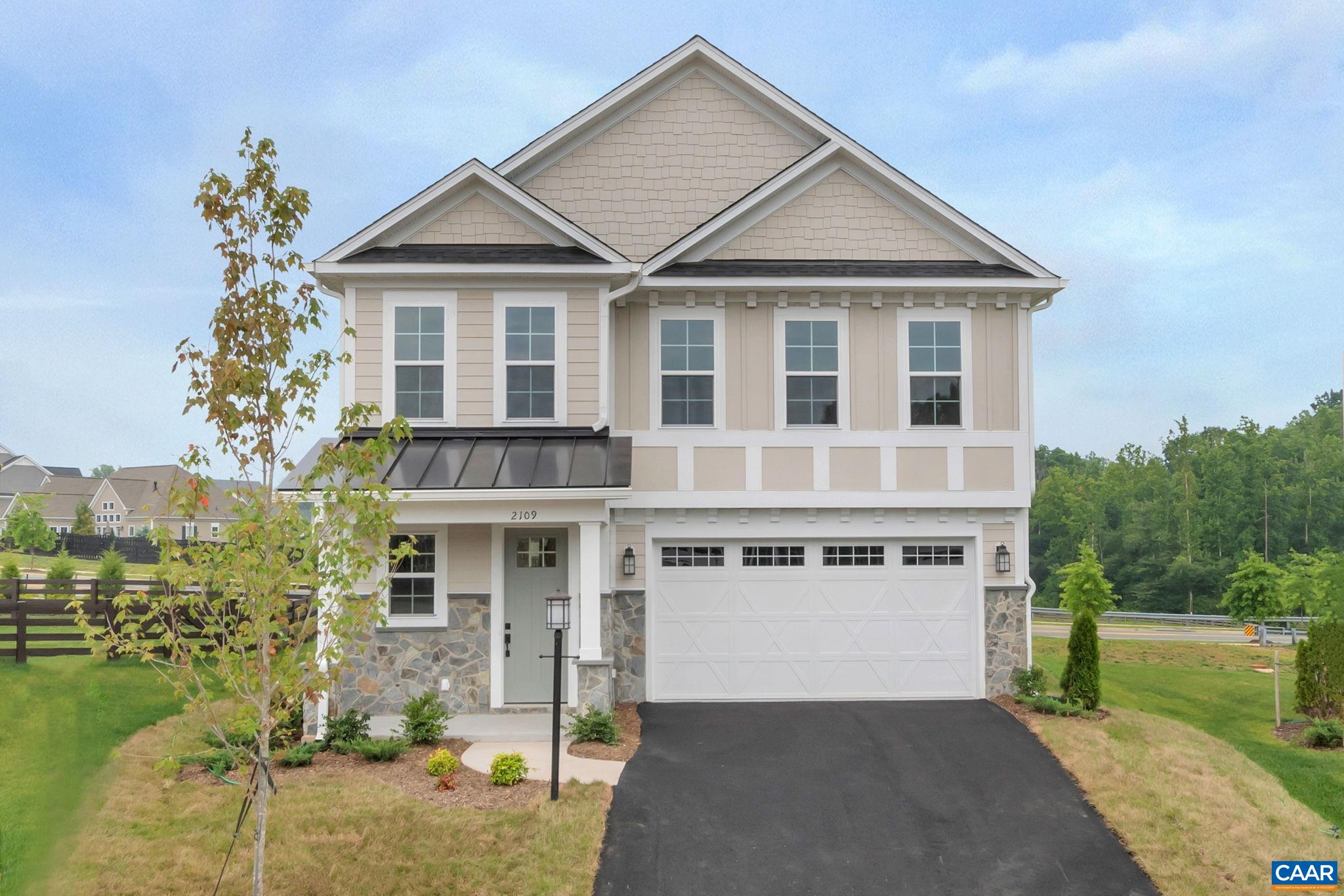 The To-Be-Built Chestnut is now available is to customize with a ~8-9 month build timeframe! This earth-friendly, farmhouse-style home has a generously sized kitchen with a walk-in pantry and drop zone from the attached 2 car garage for added convenience. Function meets design on the second level with a huge walk-in closet off the primary bedroom, double vanities, oversized shower, 3 additional bedrooms, a shared bath, and a sizable laundry room. The Grove at Brookhill is a BRAND NEW community nestled by woods but with all of the close conveniences on Route 29. Offering an extensive array of included features such as 2x6 exterior walls, real stone exteriors, oak stairs, solid core doors, wood shelving, tankless water heater, 95% efficient Trane HVAC and so much more. All photos are of a previously built home and may show optional design and structural features.