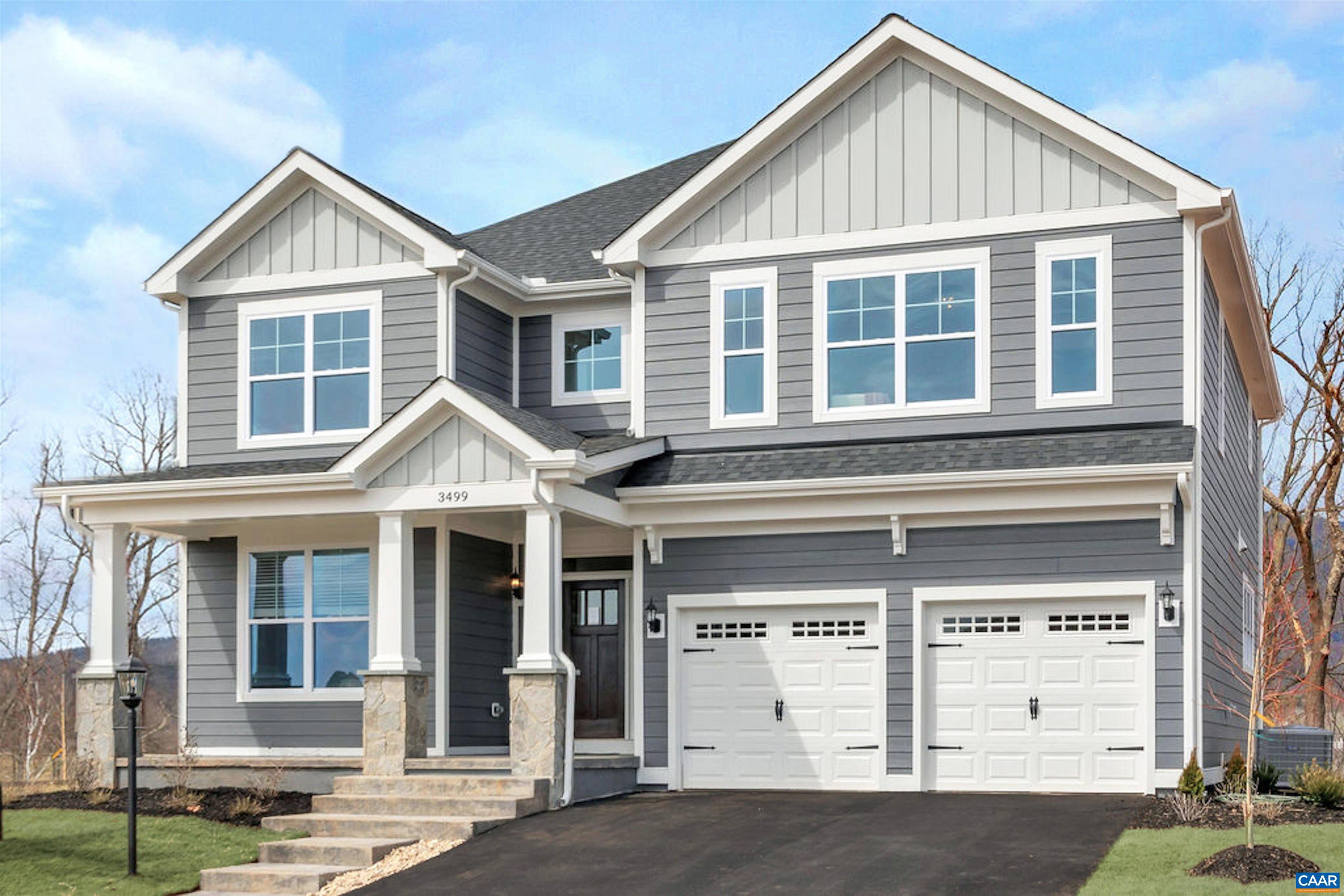 Located in a vibrant area where every corner tells a story, Dunlora Village invites you to embrace a lifestyle that connects you to nature and the heart of a welcoming town. The Madison single-family home design is a spacious and versatile floorplan, offering 4-6 bedrooms, including an optional main-level bedroom ensuite, and 3.5-6 baths. Upstairs, you’ll find 4 bedrooms, including a convenient second-floor laundry room. The large primary suite includes a cozy seating area, while two of the secondary bedrooms are connected by a Jack-and-Jill bathroom which can also be made into separate ensuite. The fourth bedroom features its own full bath, providing extra privacy. The kitchen is thoughtfully designed, showcasing granite countertops, a large island, maple cabinetry, oversized windows, and stainless-steel appliances. A mudroom with a large pantry is conveniently located off the kitchen, providing access to the 2-car garage. Additionally, there are a variety of choices available including open, covered, a Situated along the Rivanna River, Dunlora Village will offer multiple community spaces for endless adventures. Homeowners will have the option to explore many new experiences with a variety of homesites available. Similar photos.