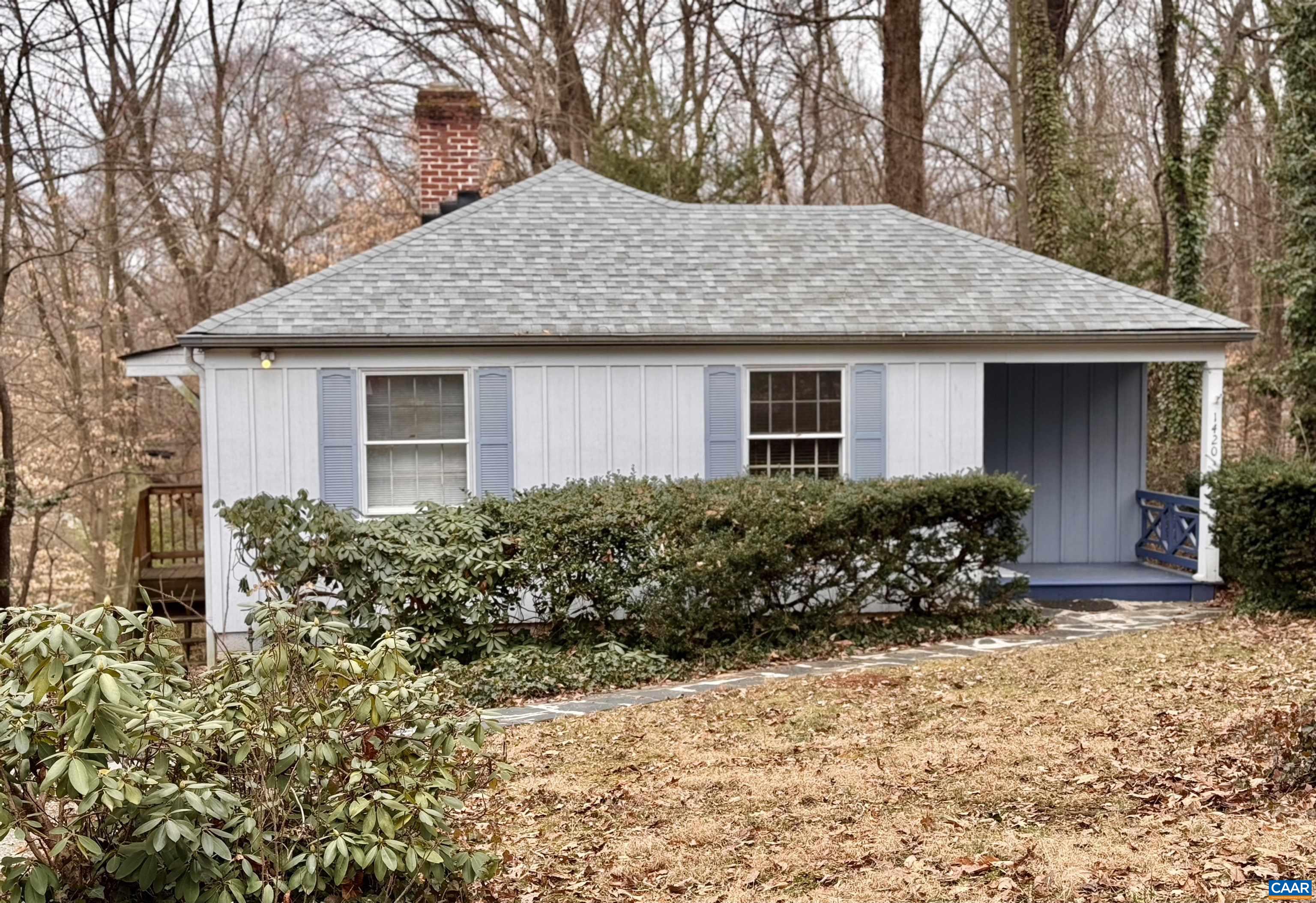 OPEN HOUSE, SUNDAY, FEB. 9TH, 2:00-4:00pm. Charming city cottage in desirable Meadowbrook Hills, centrally located to all things Charlottesville and just a short walk to Greenleaf Park. This darling home is one level living and features 2 bedrooms with one full bath, eat in kitchen with gas range, spacious living room with attractive built-ins, cozy light filled room off of the living area has built-in shelves and a closet just perfect for home office or yoga/reading room and beautiful hardwood floors throughout. Full walkout basement is heated and ready to be finished with tons of storage space, laundry room & basic bathroom with shower.