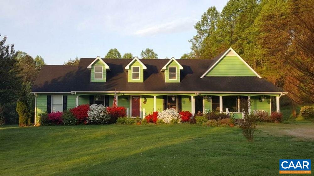 One level home located in the heart of beautiful Nelson County. Wonderful design has a huge addition with master suite and vaulted great room. A second suite on the other side of the house with  2 more bedrooms, a 3rd bath and a large family room too.  Spacious deck allows for outdoor entertaining and the yard is level and open
