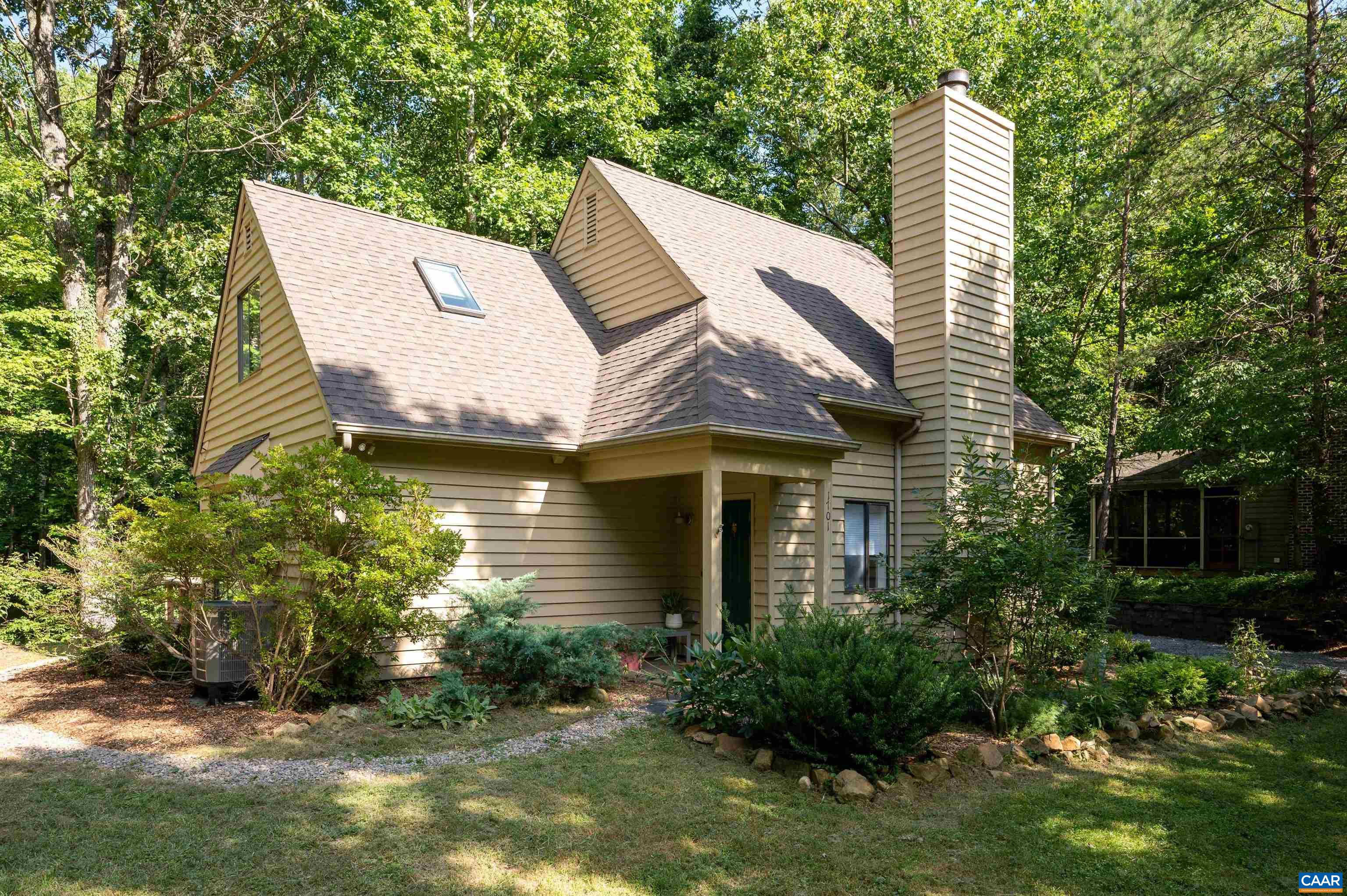 Lovingly updated and maintained, this move in ready home in desirable Mill Creek South feels like a private retreat, yet it’s an easy 10 to 15 minute commute to downtown Charlottesville or UVA Hospital or Grounds, 7 minutes to Wegmans, Dicks, and Alamo Cinemas, and 5 minutes to Monticello High School. Surrounded by sunny areas and natural woodlands, this .29-acre property feels much larger as it’s bordered on 3 sides by the community’s extensive common area, which includes walking trails, a playground, and pond. The future Biscuit Run State Park is just a short walk up Arrow Wood Drive where owners can enjoy 1200-acres of hiking and mountain biking trails. “Updates Galore” best describes the improvements to this timeless, 2-story contemporary: new roof and skylights, kitchen cabinets and appliances, interior and exterior paint, hot water heater, washer/dryer, rear river stone patio and more. The flexible floor plan is currently used as a 3 bedroom/2 bath with home office in the 4th bedroom. The first floor master suite has its own bath and walk-in closet. Efficient storage in the attic and an outside storage shed which is wired for a 240V electric car charger add the final touches to the livability of this home.