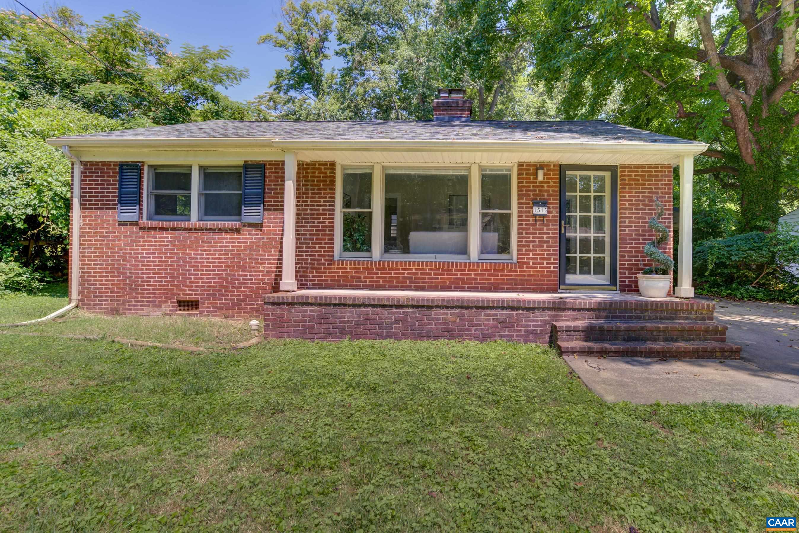 Charming, all-brick, city home on the bus line within walking distance of UVA and the hospital. Must See! You'll love the shady, fenced lot with outdoor deck spaces. Great for entertaining and outdoor living. Large living room features picture window and fireplace with gas logs. Remodeled kitchen with cherry cabinets and granite counter tops features new stainless appliances and an eat-in dining space. Home features a large front bedroom with ceiling fan and a second bedroom that also serves as a great laundry and storage room. Full bathroom features ceramic tile floor and tub/shower combo with tile surround. This home features a new HVAC system and new hot water heater. Working from home is a breeze with Ting fiber internet!