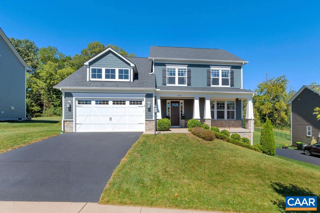 Like-new 5 bedroom home on half an acre in Crozet's popular and convenient Chesterfield Landing neighborhood. Zero entry from the front door and garage opens to gracious main floor living. The open floor plan features a cook's kitchen with upgraded stainless appliances, gas stovetop & direct venting hood, tile backsplash & granite counters/island. The kitchen opens to the dining and family rooms, and rear screen porch and deck making a wonderful area for family and friends. The main level also presents the spacious master bedroom with tiled master bath, additional en-suite bedroom, laundry, sturdy and attractive LVP flooring, and family room fireplace. Upstairs three additional bedrooms have seen little/no use, there is also a handy storage room that could be converted to extra living space. Huge 1707sqft walkout basement is plumbed for an additional bathroom, and is designed to be finished for more living area if desired. The large yard is fully fenced in back, perfect for pets and play.  The yard front and rear can be watered by an app-controlled irrigation system. The home is walking distance via trail to Brownsville/Henley/Western Albemarle schools. Come home to Crozet today!