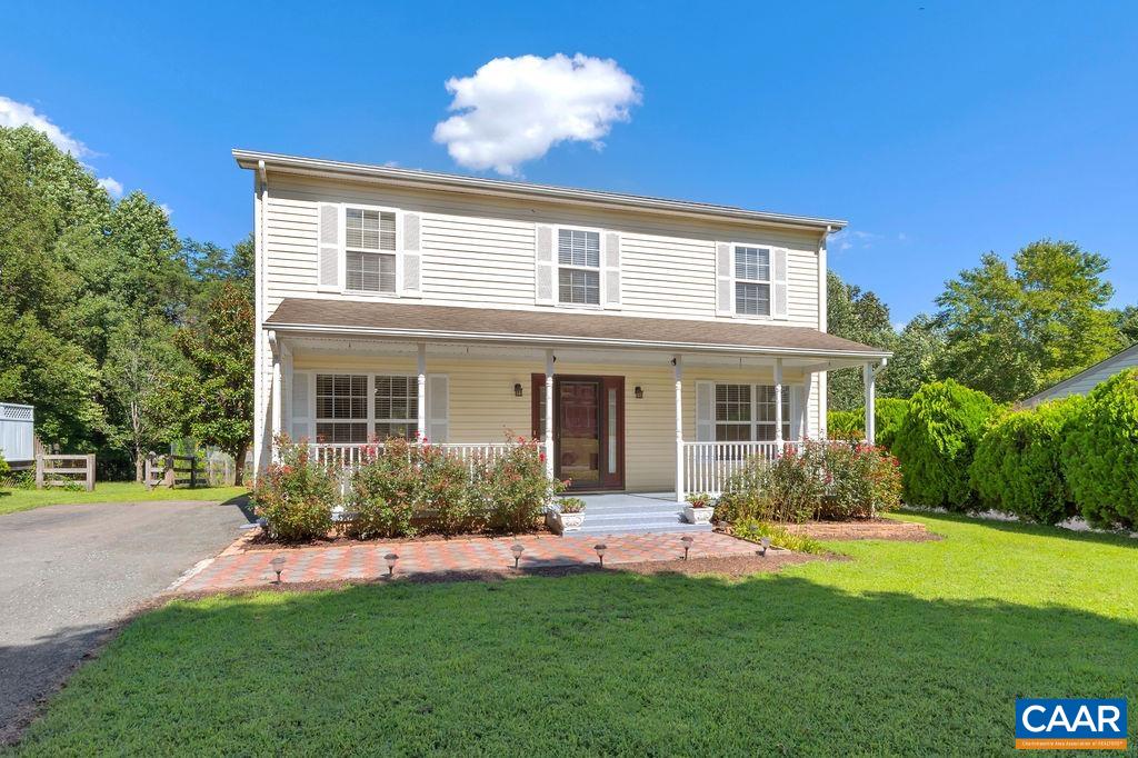 Price reduced and quick closing!  Hollymead colonial with the backyard large enough for soccer!  Features incl - 3(4) br, 3 full baths, huge living room, separate dining room and kitchen with almost new ss refrigerator and stove.  Lovely front porch and a huge deck in the back.  2 sheds for extra storage, fully fenced.