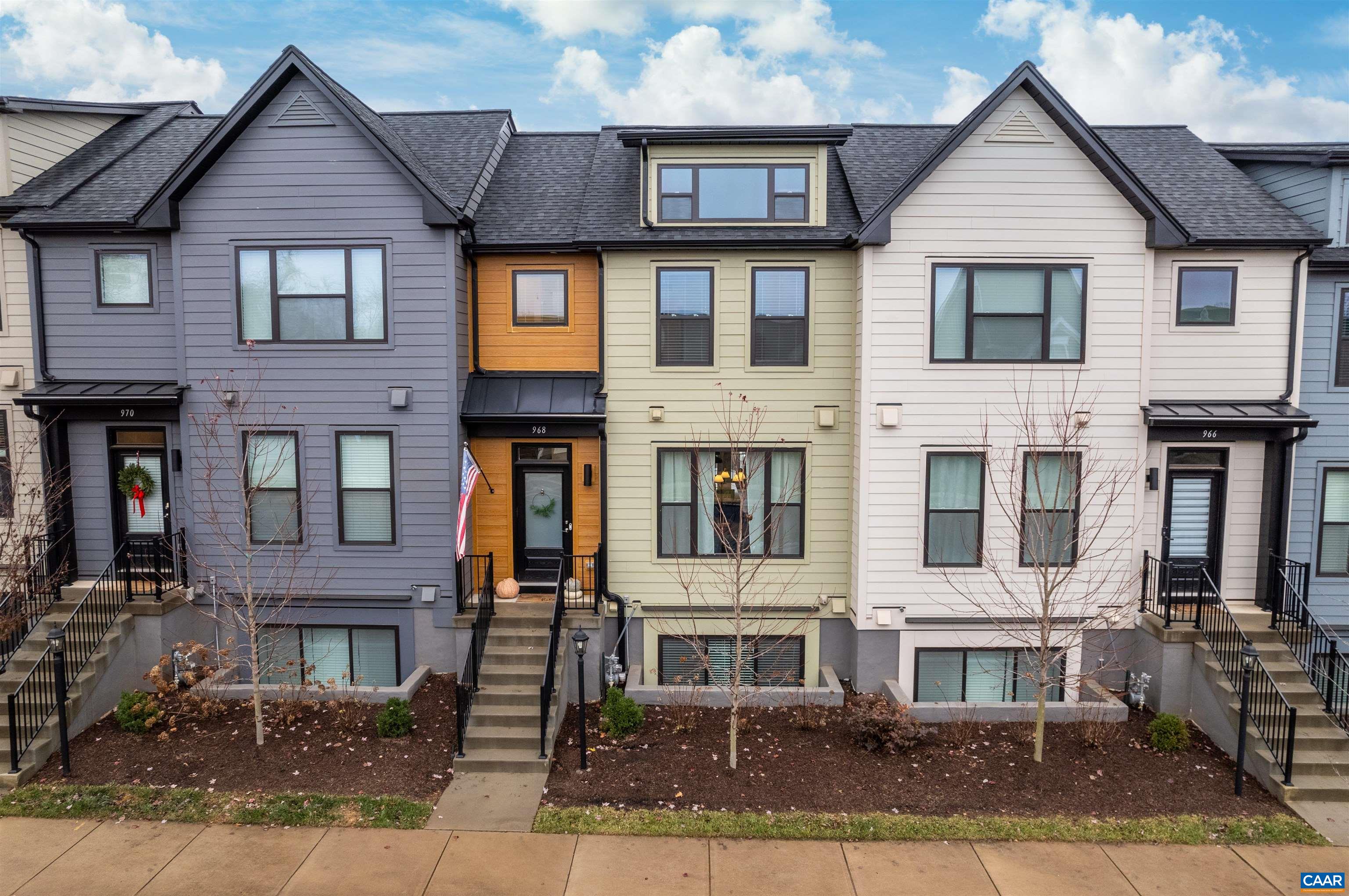 Move-in ready townhome in the sought after neighborhood of Belvedere! Light filled open floor plan on the main level, with 3 bedrooms & 2 baths upstairs. Home features, mountain views, solar panels, LVL flooring, Quartz counter tops, dual zone heating/cooling, attic space, and spacious back deck. Finished basement features full bath w/ marble flooring and possible 4th bedroom or office/workout room. Large 2 car garage w/ workspace area. Convenient location to all things Charlottesville.