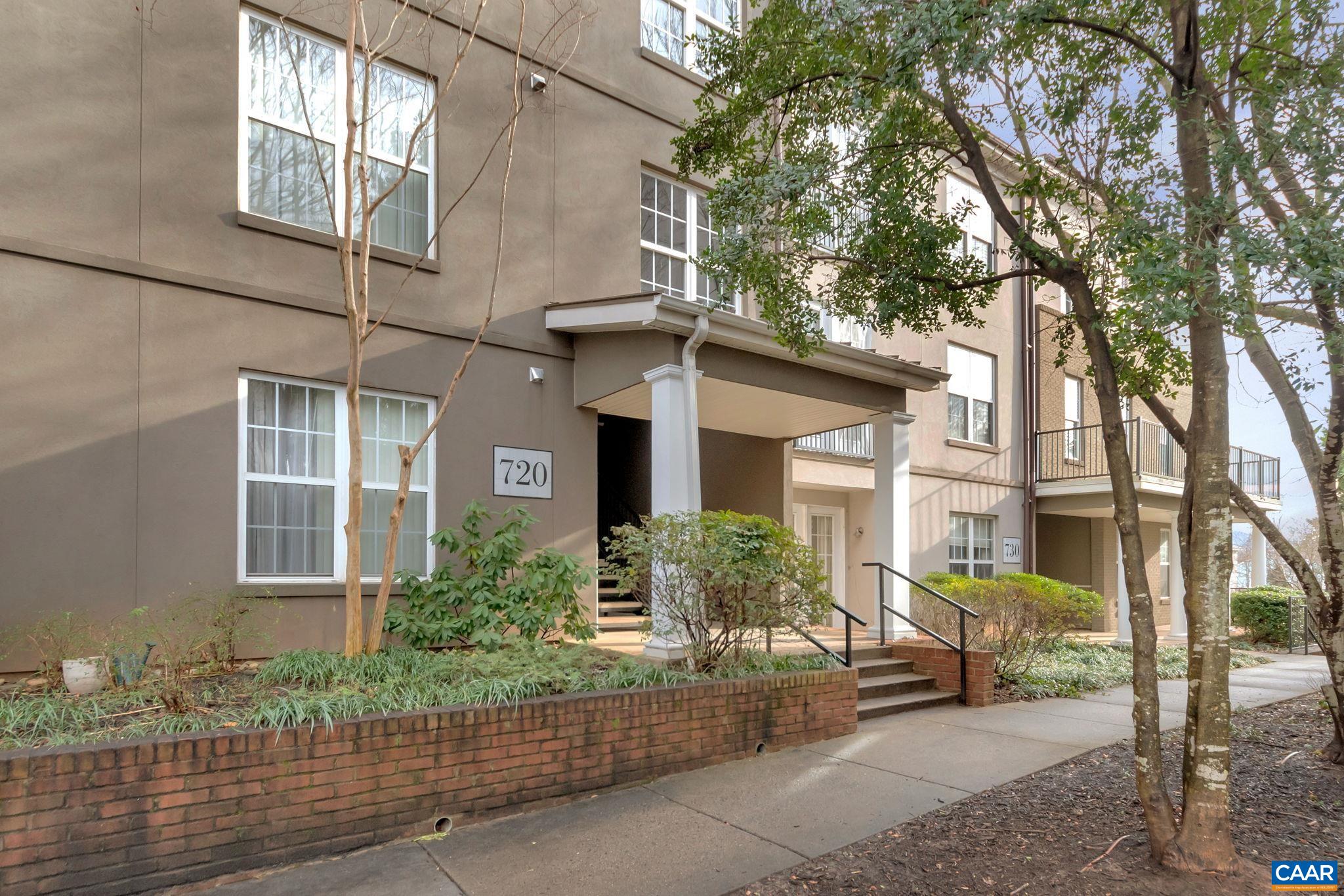 Great opportunity to own a ground level 1 bedroom, 1 bath condo in the heart of Charlottesville! Walker Square Condos are walkable to the UVA hospital, grounds, Downtown Mall and several local shops and restaurants. This condo features a dining area, kitchen with stainless appliances and a breakfast bar, laundry closet with full size washer and dryer, spacious living room, bedroom with 2 closets, one being a walk-in, and a full bath with a shower/tub combo. Condo dues cover the pool, clubhouse, exercise room, Amazon Hub for packages, internet, dumpster, area maintenance and exterior maintenance (except windows and doors).