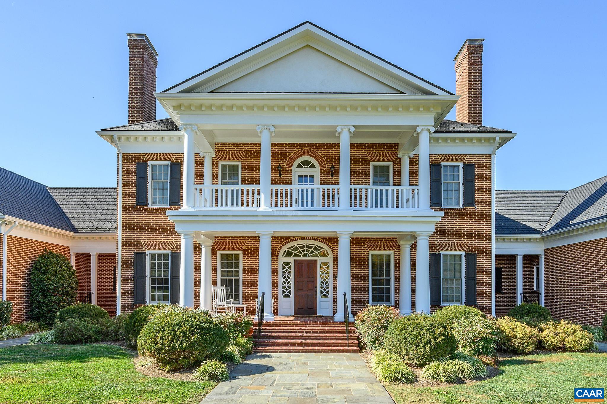 Located in the heart of Ivy, this stately 6 bedroom offers a home in immaculate condition on 4 acres with excellent views of both the Ragged and the Blue Ridge Mountains. There are mountain views visible from the kitchen, family room, master and office.  The screened, brick floored porch off the kitchen provides these views too. Special features include an in-home theater room, large gym, 3 wood burning fireplaces and 1 gas (in the master suite), electric vehicle charger in the 3 car garage, built-in speaker system, and ideal room with  interior and exterior access for parking mowers and storing other lawn and garden items.  One of the 4 bedrooms upstairs doubles as nanny or in-law quarters with living space, separate staircase.  Quick, easy access to UVA and the Medical Center as well as Waynesboro. Western Albemarle Schools.  In the popular, established Rosemont neighborhood.