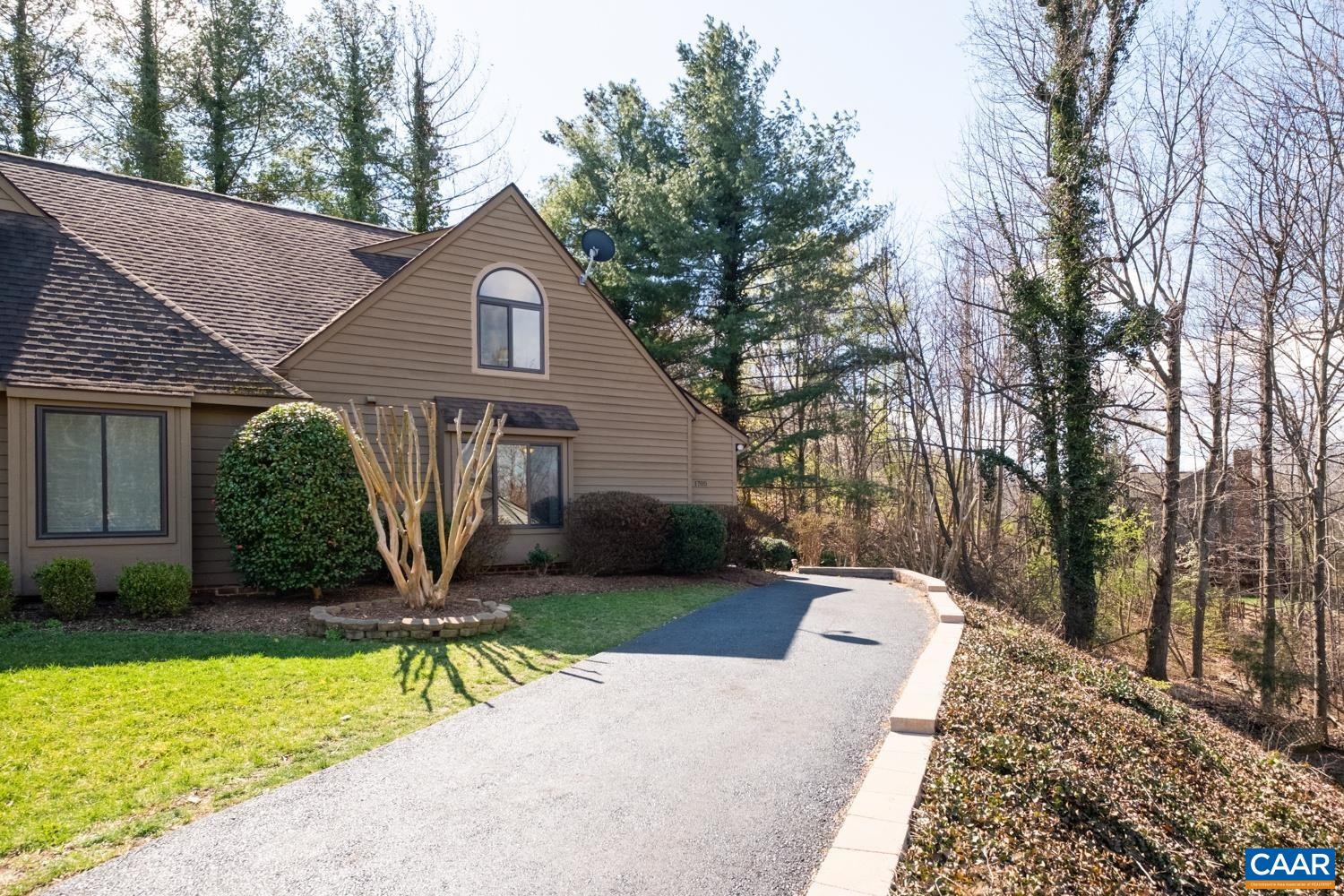 Location! Location! Location! Nestled at the end of a cul-de-sac with surprising privacy, this home in the sought after Mill Creek neighborhood is ready to be your new home! As you walk in, you are greeted with a vaulted ceiling with tons of windows overlooking trees to make you feel like you are in a wooded retreat. The bamboo floors are throughout the downstairs. The living room sports a gas fireplace. Off the living room is your private deck perfect for your grill. The first-floor master suite includes an attached bath and two walk-in closets. Upstairs you will find another bedroom and full bath along with a large loft. Your loft can serve as a guest room, home office, exercise room, or anything else you desire. Minutes to Downtown, UVA, Wegmans, and much more! Home Warranty provided with acceptable offer.