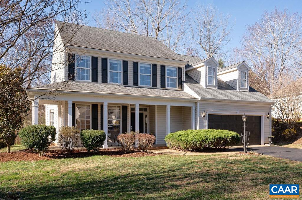 This sparkling 4 bedroom home sits at the end of a quiet culdesac in the ever popular southside subdivision of Foxcroft. A classic colonial, your guests are greeted with a wide open foyer with turned stair and a generous living room filled with windows. Spanning the rear of the home is a newly renovated kitchen with timeless finishes open to the inviting family room which features a gas fireplace and adjacent built-in bookcases. Recent kitchen updates include new stainless frenchdoor refrigerator, double oven range, and dishwasher; all-white cabinets and center island; and fresh and bright quartz counters with a classic white subway backsplash. A sliding door from the breakfast room brings you to a massive screened in porch added in 2018 and the sweet, parklike back yard. Laundry/Pantry/and half bath add to the functional first floor plan. Upstairs is a gorgeous owners suite with spa-like bathroom and loads of closet storage. 3 Additional good-sized bedrooms share a second updated bath. Hardwood floors throughout both levels afford a clean look with seamless transitions between rooms. Foxcroft is a quick hop to downtown, minutes to Wegmans & 5th St Station, close to Eastman Winery, and has easy access to Biscuit Run trails!