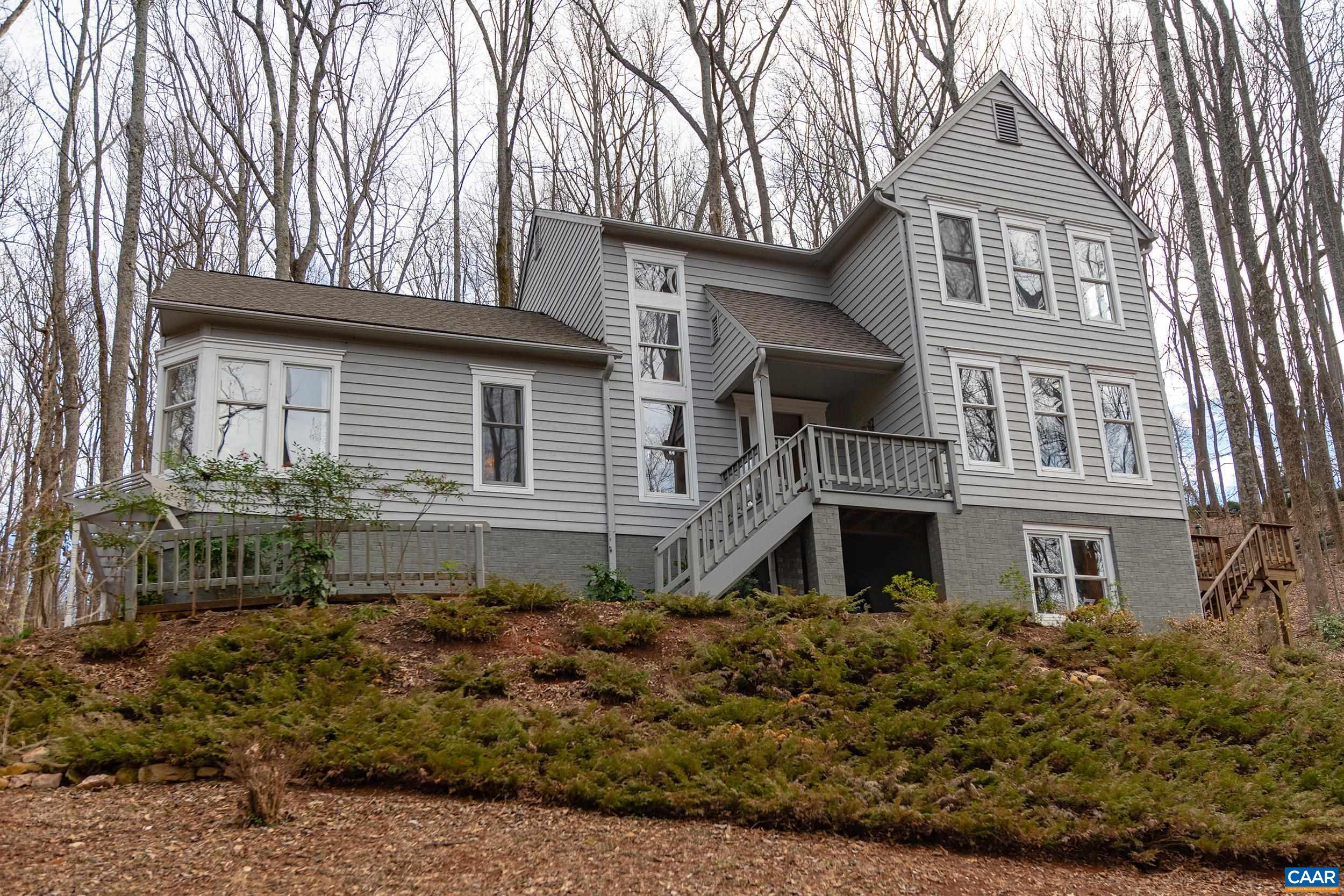 This is a lovely ,spacious house with many desirable features in the well established Ashcroft neighborhood, minutes from town, near to Pantops Shopping Center, offices and Sentara Hospital on a private , wooded lot with winter views . It is priced below the 2023 assessment of $711900. New roof 2018,whole house exterior painted 2019,2 zone heating and cooling with one unit replaced in 2021 , other in 2016, new water heater 2020. Ashcroft has a community club house , pool. exercise room ,a play area , trails and a playing field. The 1.6 acre wooded lot includes the small grassy area to the right of the driveway as you enter. Plat is online. The house is available to see from 10 to 6 with 24 hour notice if possible.