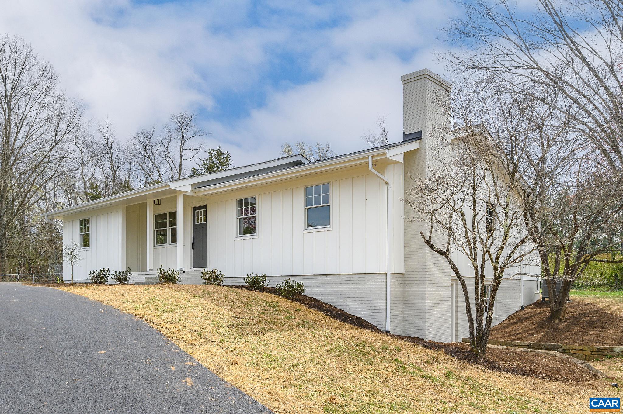 You are certain to be charmed by this thoroughly renovated 3 BR 2 BA Free Union cottage. Outstanding finish details and superior craftsmanship are hallmarks of this exceptional local custom builder. The designer-selected cabinetry, lighting, tile, and fixtures are all sophisticated and stylish. Floors are "real" finish-in-place Red Oak hardwoods- and run throughout the main level. Also on the main level-  a bright open design, an absolutely stunning kitchen with marble countertops, spacious Primary Suite w/ custom-built walk-in closet, 2 addtl BRs, and a gorgeous hall bath. Every window was replaced with Pella brand aluminum clad ext/wood interior line (a caliber well above what you'll find in almost all new construction!). The walkout basement is mostly finished with a spacious open living area conducive to any number of purposes & features a raised hearth, brick surround FP. Systems replaced including HVAC (indoor & outdoor units plus all new duct work) new plumbing lines, electrical, driveway paved, new HardiePlank siding, etc. the list goes on. Enjoy outdoor living on the new deck overlooking a level rear yard (with a storage shed). Meriwether Lewis & Western Schools. Firefly fiber optic install is in process.