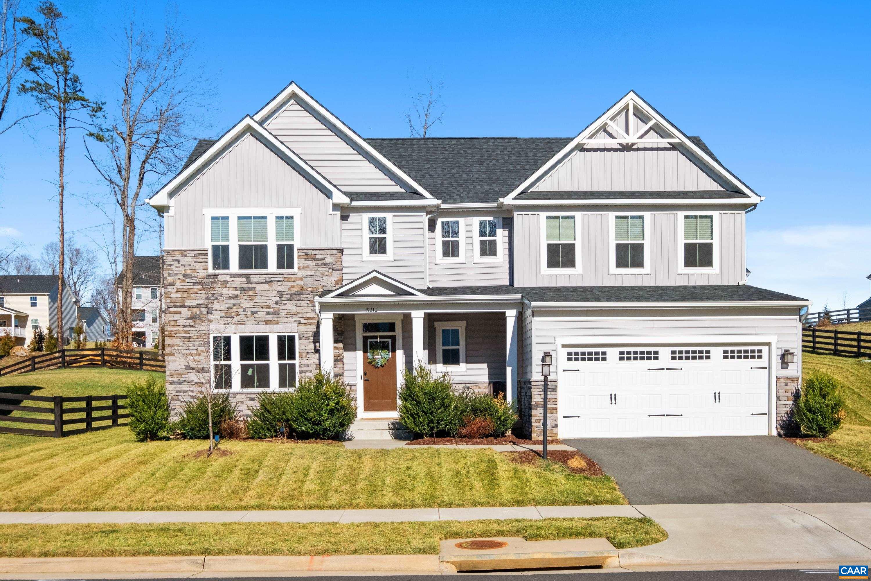 Perfectly located,move-in ready home in Crozet built in 2019. 6 BR , 4 Full BTH and office/DR .Numerous customized features include walk out patio with built in firepit and bar/counter, walk out basement, beautiful walk in closet in master for her, wheelchair accessible home via garage. Located a mile or less from all 3 Western Albemarle schools, Harris Teeter, Augusta health clinic, Golf, pools, playgrounds, restaurants and Old Trail, as well as I-64 and Rt 250 for convenient commute options.Front door opens to a french door office or DR, open living room/kitchen concept with a first floor BR and BTH. Sliding doors give access to the spacious walk out patio. 2nd floor has master with tray ceiling, roman walk in shower, his and her walk in closets. 3 other BRs and full bath also located on this floor. Basement has a full 1 BR/1 BTH ,huge entertaining space with storage closets and walk out to backyard. Seller has flexibility for closing/transfership. Home is owned and sold by licensed Virginia Realtor.