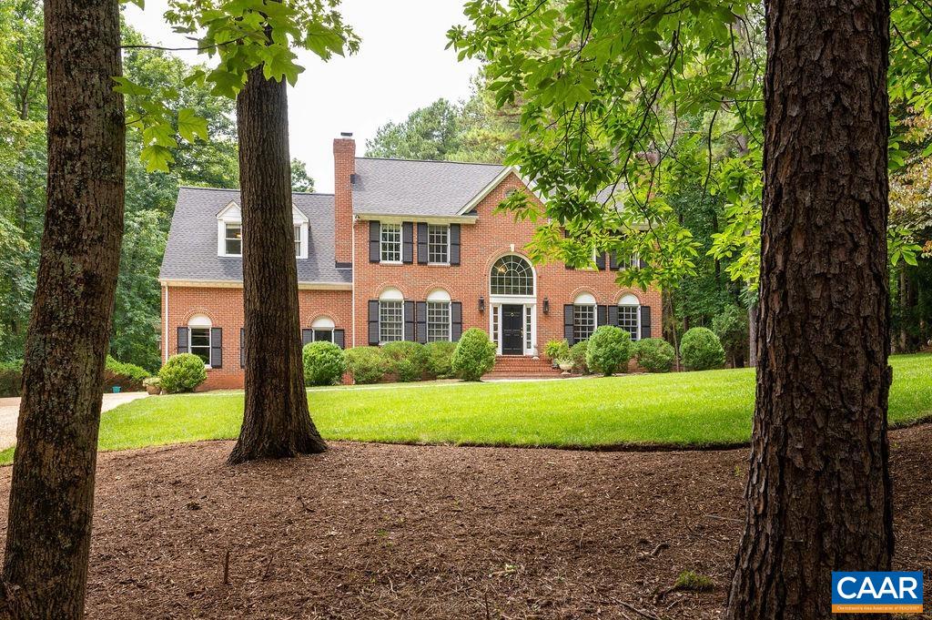 Lovely neighborhood and family home in Western Albemarle school district. The comfortable floor plan includes a first floor open eat-in kitchen that flows seamlessly into the adjacent sun room and living rooms. The formal dining room is spacious and the kitchen includes Sub-Zero refrigerator, Viking range with hood and stacked double ovens. Lower level has a family room / TV area, a separate game room, and an open bright bedroom with walk out access. The cul-de-sac 5.44 acre lot offers a private setting with a flat newly sodded front yard. Several major 2023 improvements include: new roof; upgraded attic insulation; brownstone gravel driveway; new flagstone front walk-way and redone side access steps; fresh interior painting thru out; new carpet in lower bedroom.