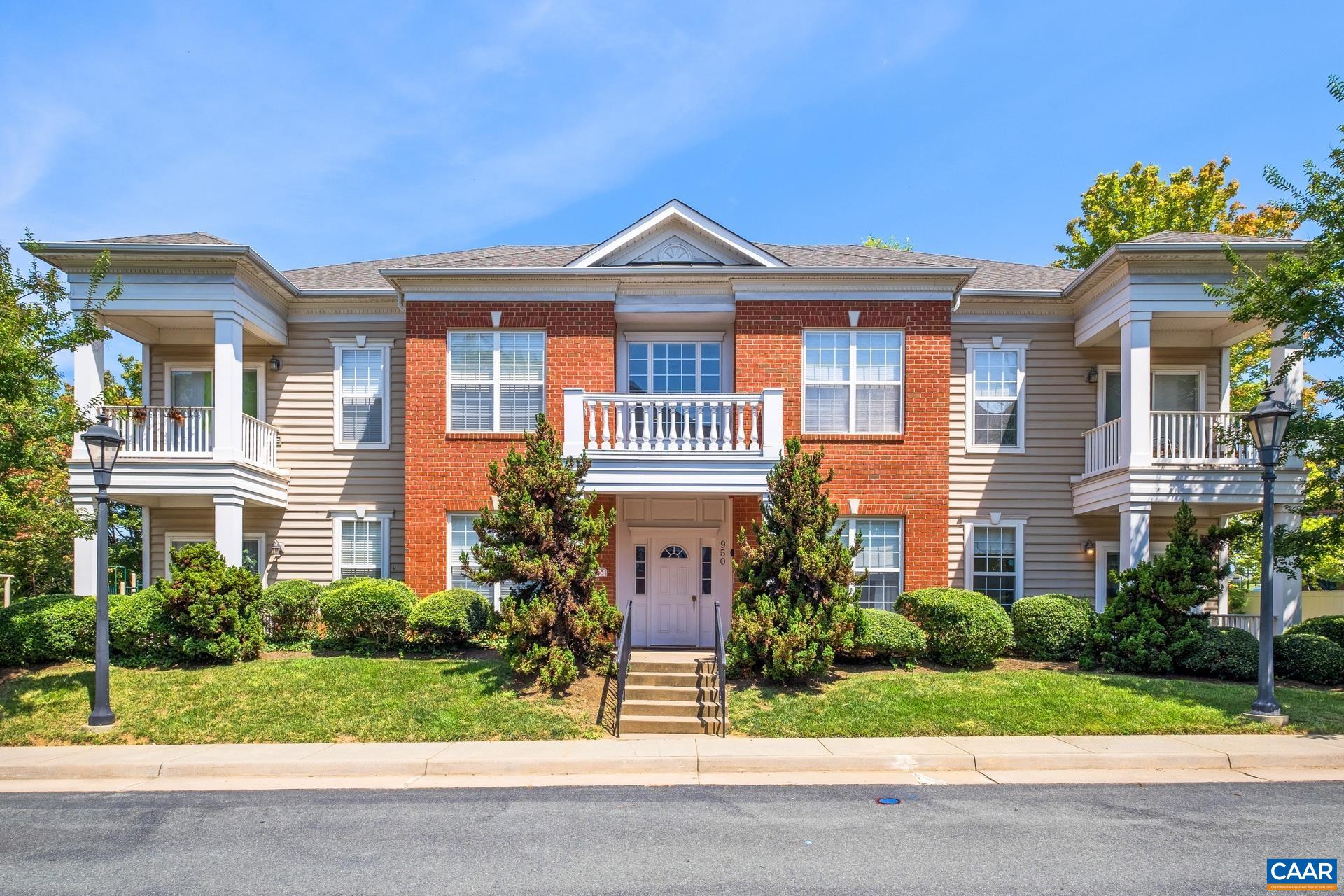 Immaculate, low maintenance home in the heart of Charlottesville! Bright and open floorplan. Gleaming hardwood floors. Two spacious bedroom suites. Cozy gas fireplace. New appliances. Beautiful custom window treatments. New HVAC in 2017. New sliding glass door. Inside entrance and keypad security system. Perfectly located just minutes from downtown and the airport plus everywhere in between! Community amenities including a private pool, play area and gym. Community also provides for trash service, snow removal, plus water and sewer for your home! Don't miss this one!