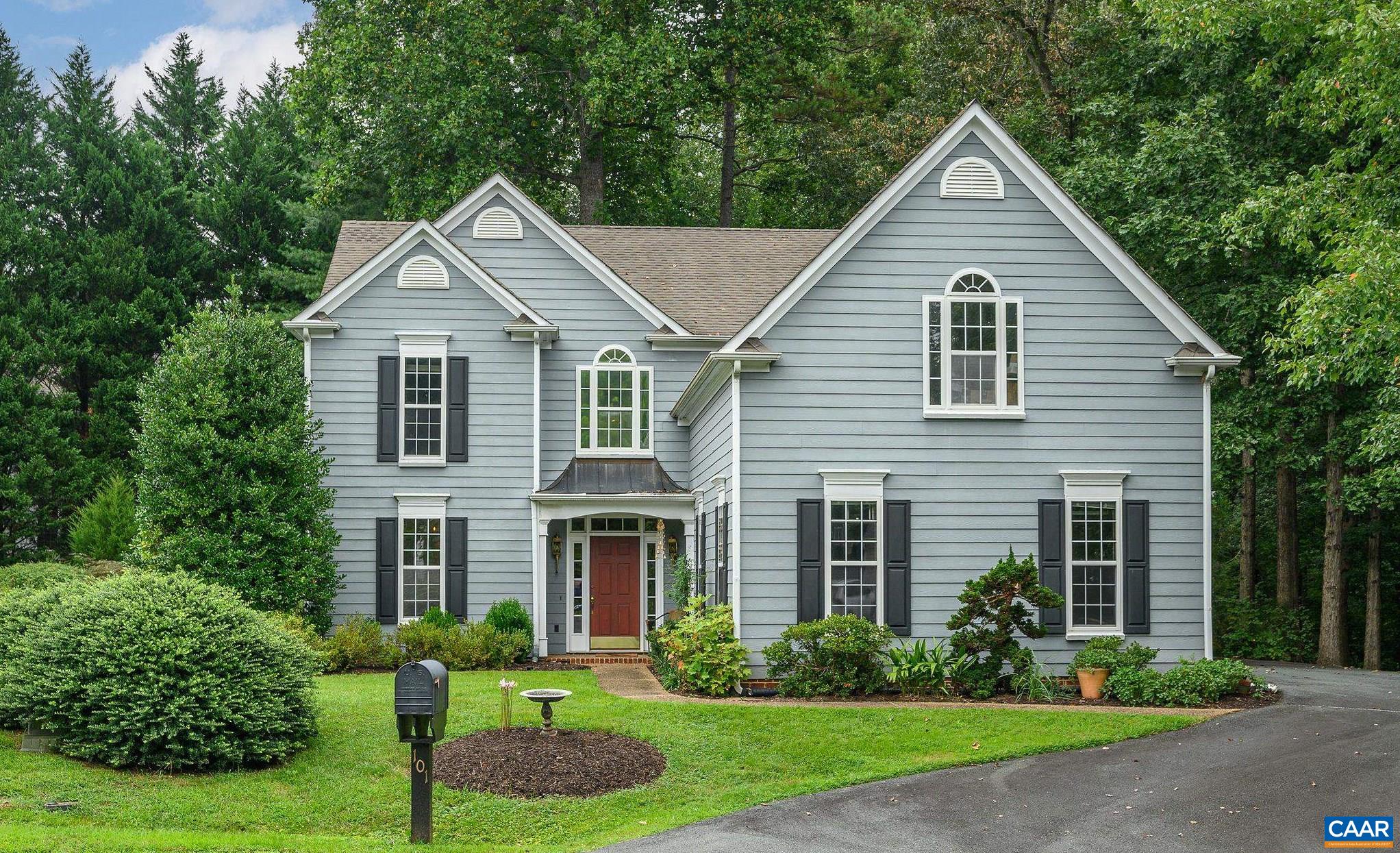 Welcoming cul-de-sac home in popular and convenient Foxcroft. Spacious open plan kitchen, breakfast room, family room with gas fireplace, plus inviting living and dining rooms. A powder room, mudroom and laundry room complete the main level. Upstairs you'll find four bedrooms including a beautiful ensuite primary bedroom, three additional bedrooms, full bath, plus a generous ready to finish bonus room. Oversized side load double garage. Nicely tucked-in and backing to a natural area with trails, enjoy outdoor entertaining or quiet time on the back patio. Walkable to Biscuit Run State Park. Community pool, clubhouse, play ground. A short drive to 5th Street Station, including Wegmans, restaurants, shops, movie theater and much more.