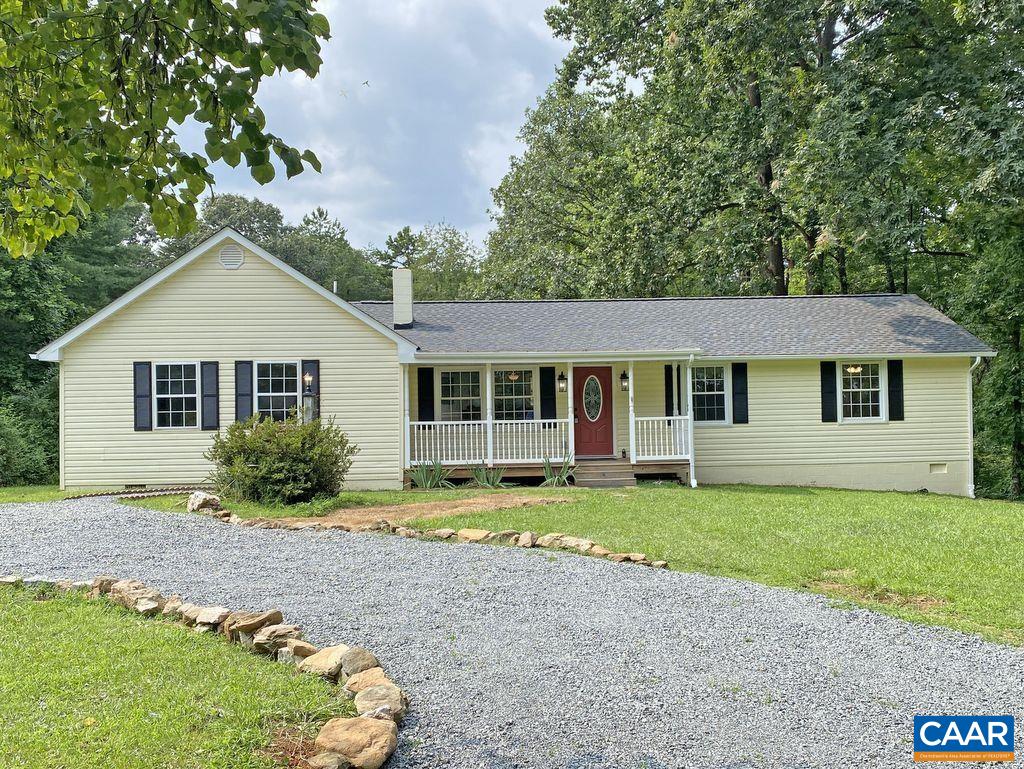 Newly Remodeled 4 Bed, 2 Bath Home on 2 acres. New Kitchen, New Baths, New Heat Pump, New Roof and more! Houses like this are rarely available - Don’t Miss Out! 1,452 Finished Square Feet with New Custom Kitchen: Shaker Cabinets, Stainless Appliances, Solid Surface Counters, Island – Opens to LR. Refinished Oak Flooring, 2 Full Baths (1 en-suite) all with updated Tile Floors, New Vanities, New Hardware & New Fixtures. New Heat Pump + Wood Stove for Backup Heat, Great Open Floor Plan, Brand New Roof... More Features: Fiber Broadband Internet, Living Room, Dining Room with French Doors to Rear Deck, Utility Closet with Washer & Dryer hookups, Energy Efficient Windows, New Lighting, Freshly Painted, Maintenance Free Vinyl Siding, Covered Front Porch, Huge 20’x18’ Rear Deck + rear Patio, Large 20’x12’ Storage Shed, 2 Acre Lot – Level to Gently Rolling - Many Gardening Possibilities. All in peaceful country setting. See it before it's gone.