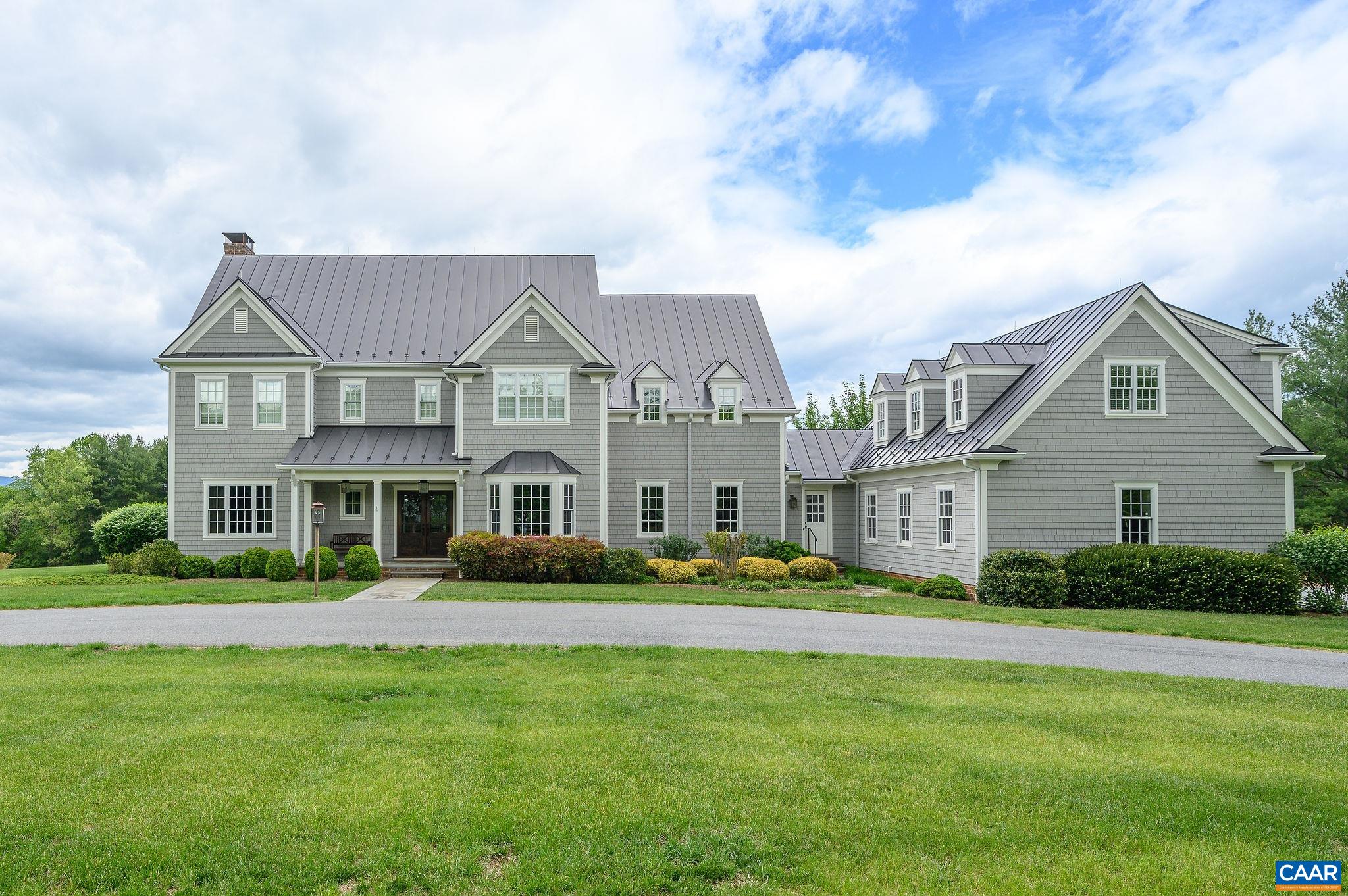 This premium, totally custom home in Ivy’s coveted Far Hills neighborhood is beautifully sited on over 3 open acres with permanently conserved views. There is an ideal balance of formal and informal living spaces, a huge eat-in kitchen open to family room, excellent light, high ceilings, extensive trim-work and great flow for casual living or entertaining. You'll find ultra high quality finishes and systems throughout including bluestone terraces, lovely hardwood floors, geothermal HVAC, and 2 Tesla chargers in garage. With 5 bedrooms and 4.5 Bedrooms in the home, plus a fabulous apartment/suite above the garage, this property truly checks all of the boxes. Expansive level and gently sloping lawns with access to trails.