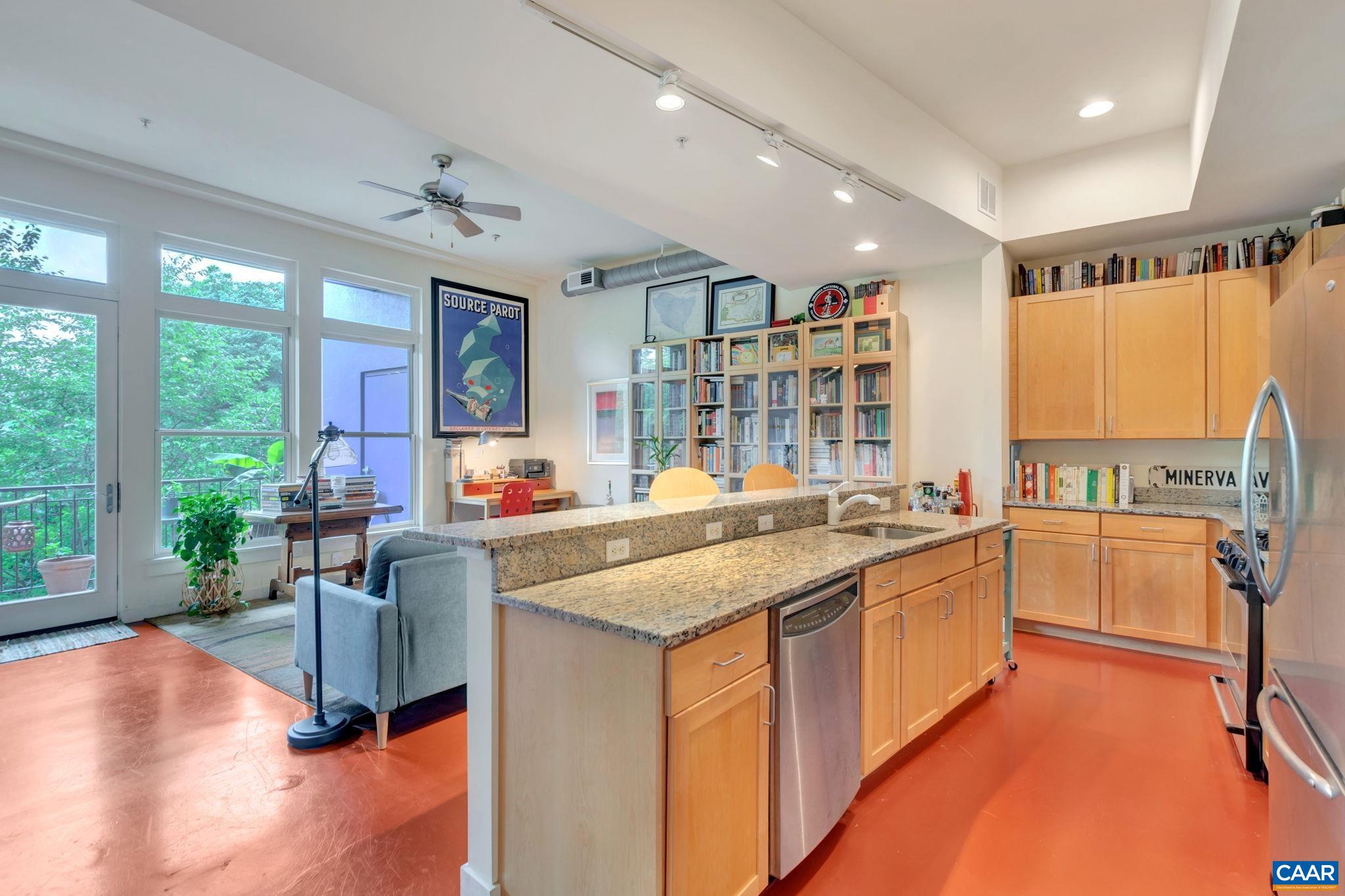 Step into elegance with this Belmont Lofts condo, a one-bedroom gem in the heart of Charlottesville. Owned by its original owner, the unit boasts freshly painted interiors, high ceilings, and modern aesthetics. Indulge in the beauty of the surroundings with a balcony overlooking lush gardens. With a garage and an elevator, this residence is both practical and stylish, offering the ideal blend of convenience and character.