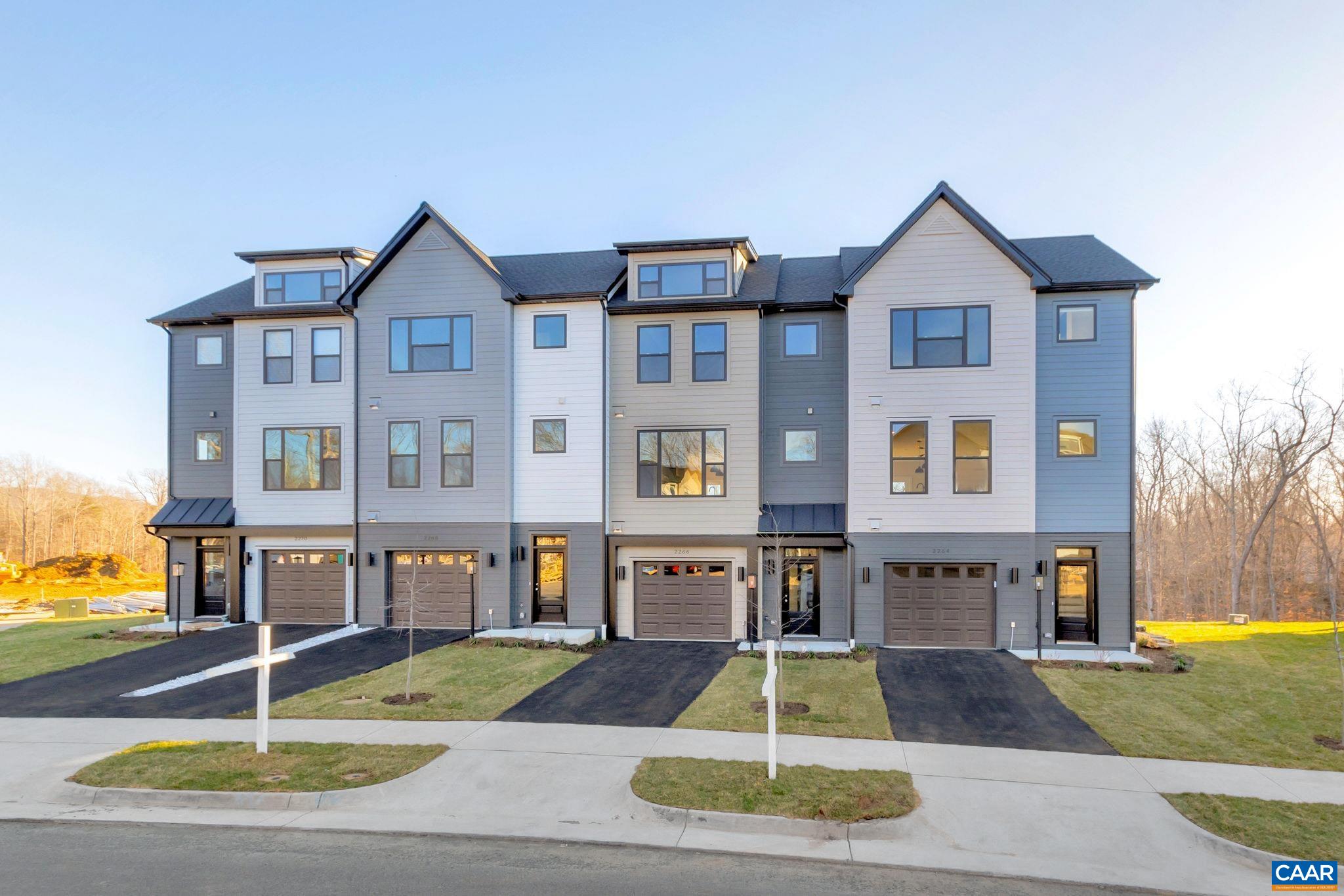 Fall delivery. This Bainbridge interior unit townhome features 3 BR, 3.5 bath, flex room/office, & attached garage. A thoughtfully designed open floorplan includes spacious great room, dining & kitchen w/ oversized 9' island, granite counters, and soft close maple cabinetry. An oversized TREX deck backs up to mature trees for relaxing evenings, morning coffee, and outdoor entertaining. Belvedere is an established community centrally located to all things C'ville, just 2 miles to the Downtown Mall & RT 29 shopping, 5 miles to UVA, and surrounded by nature & the Rivanna Trail. LAWN CARE & TING FIBER internet included in HOA. All homes are 3rd party tested for energy efficiency & come w/ PEARL GOLD certification. Similar Photos.