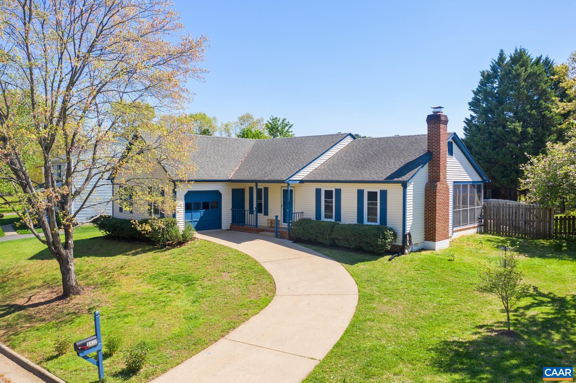 Lovely 1-level home on a cul-de-sac, conveniently located to Route 29, meticulously maintained and updated, and ready for you!  Updated kitchen features new quartz countertops, new backsplash, double convection oven with griddle, new oven hood, and more.  The property features bamboo flooring throughout, a fully encapsulated crawlspace, newer windows, new light fixtures, and a new deck.  The screened-in porch has detachable screens and is accessible from the living room, dining room, and the backyard, making it a wonderful place to gather.  The exterior features a fully fenced backyard, herb gardens, garden space, and a compost area, with plenty of room for pets and play.  Conveniently located to NGIC, DIA, plenty of shopping, and the Charlottesville Airport. Ting fiber internet is available.