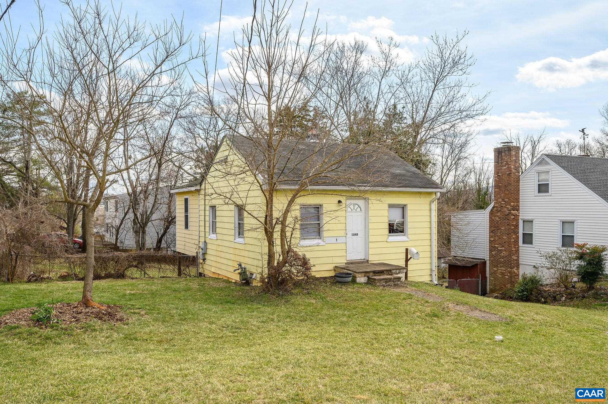 Sweet cottage on Downtown Charlottesville city CORNER lot. This home has a newer kitchen addition, newer full bath/bedroom and oak hardwoods through the original build. This home is well-situated on the front of the property allowing for other possible build-outs with many future options. Bright, sunny yard space in the Locust Grove neighborhood. This is a unique opportunity with many possibilities.