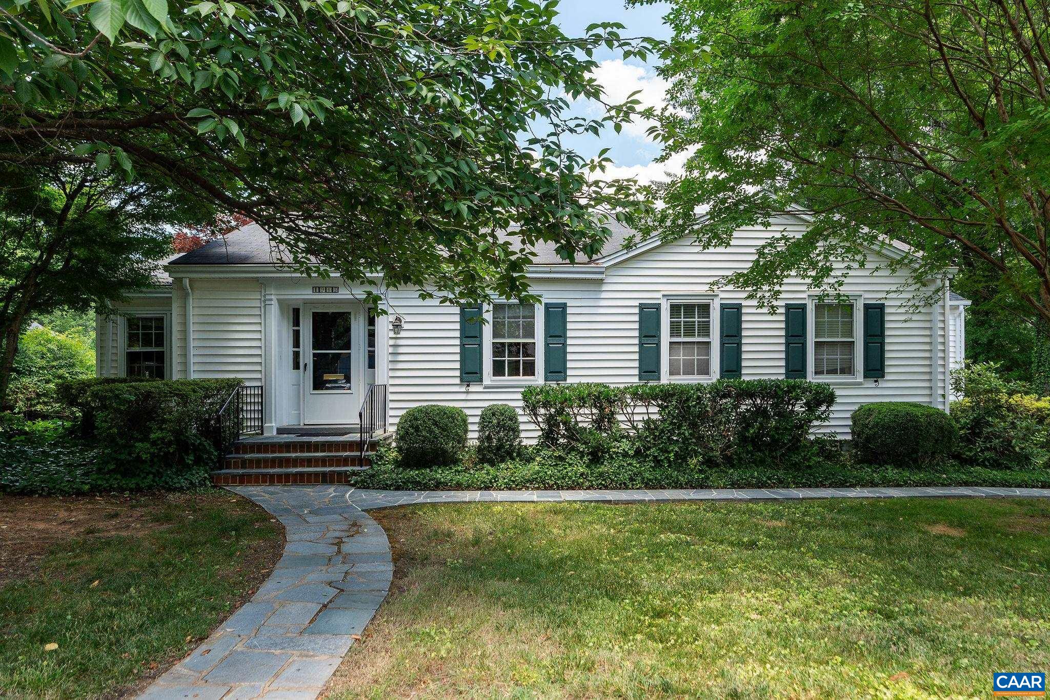Perfectly located gem in the heart of the Lewis Mountain neighborhood.  Oversized corner lot.  Super short walk to all UVA Grounds, including Scott Stadium, JPJ Arena and the lawn.  Updated kitchen and den compliment the expansive primary suite: dual walk-in closets and luxurious bath.  Fabulous private yard with mature trees and spacious backyard, perfect for entertaining before and after the game! Come see this very rare offering in the coveted Lewis Mountain community.