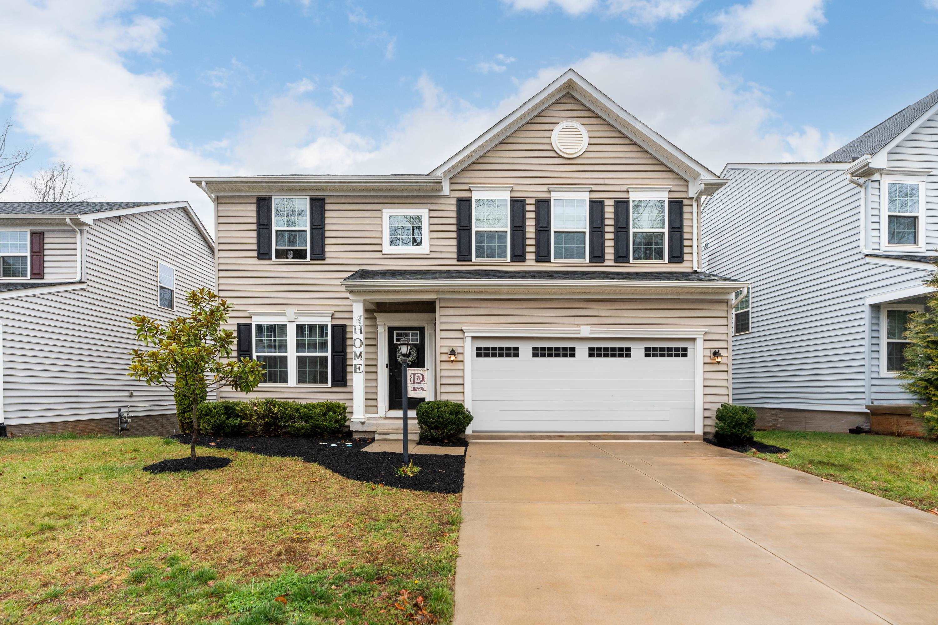 **VA loan assumption option available with desirable offer** Make your move easy with this low-maintenance smart house located in the private but not secluded neighborhood of Riverwood in Camelot! Enjoy the parks and tight-knit community feel but being right across the street from NGIC and 15mins from everything in Cville, including JAG School/ UVA. This home is located at the back of community giving more privacy with its own intimate backyard space and river views! Inside there's more than enough living space with a front sitting room, back living room, and downstairs den. The open concept great room allows room for gathering around the fireplace, dining with a view, and enjoying a beautiful kitchen with a ton of granite counterspace and an island featuring both storage & seating space. Four of five bedrooms are upstairs, including the primary suite, plus 2 full baths & the laundry! Downstairs, in addition to the den you'll find another full bathroom and bedroom (or ideal private home office) and a tucked away bonus space perfect for gaming, play area, or crafting space! Upgrades include whole house hi-fi, natural gas fireplace and dual zone HVAC! Fiber optic is available. Virtual tours available for those relocating.