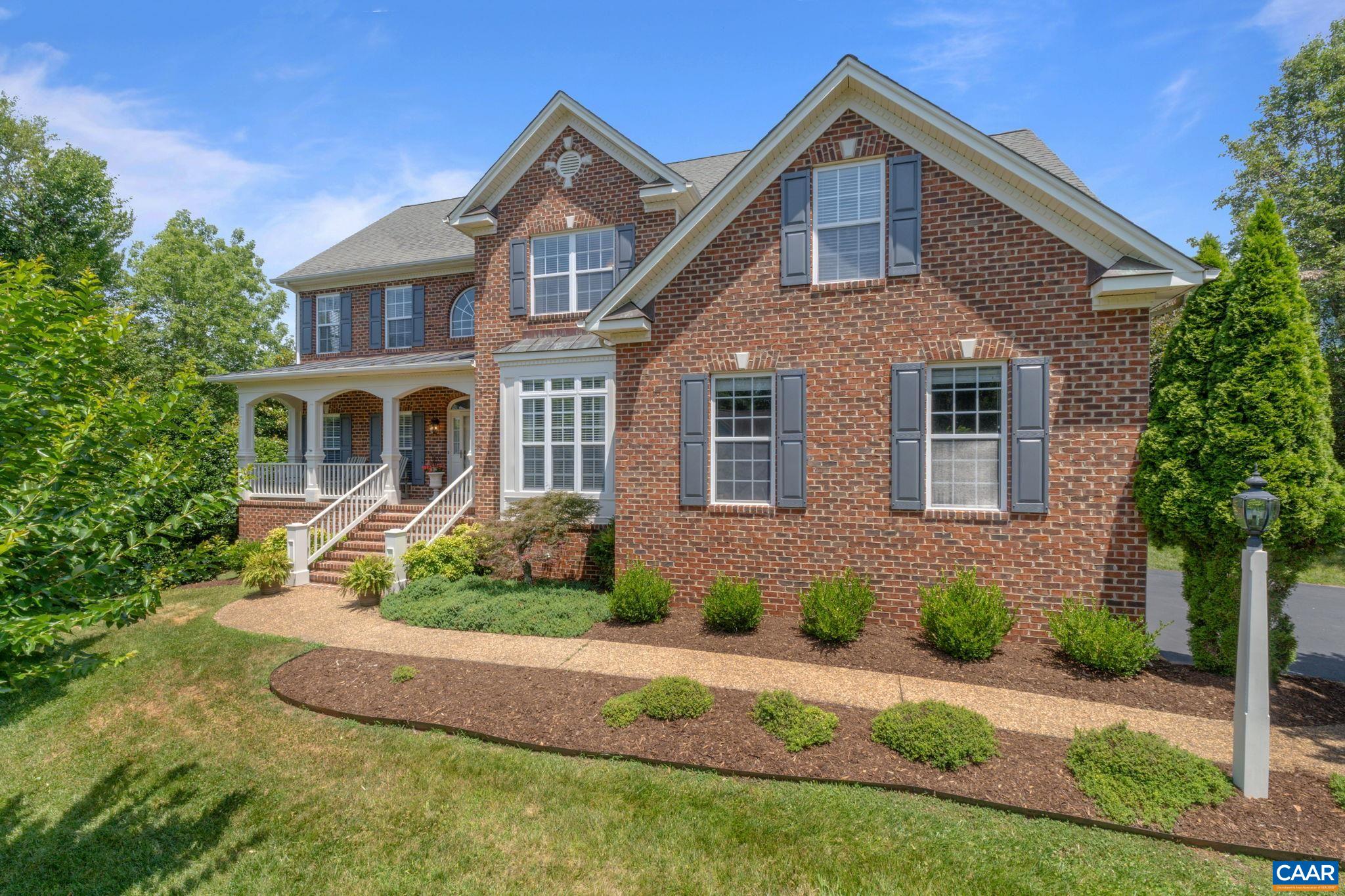 Exceptional offering in Still Meadow! Situated on a slightly elevated lot, this immaculate quality-built home sits on almost 1/2 acre surrounded by professionally designed landscape and custom hardscape. Freshly painted both inside and out. 2024 new upper level HVAC. Quality craftsmanship, custom finishes, solid shelving and attention to detail. Step inside from a cover front porch to a light-filled foyer. Glass French doors open to home office with built-ins. Living and dining room flow into one great space. Family room with gas fireplace and vaulted ceiling opens to gourmet eat-in kitchen equipped with top of the line appliances, dual-fuel gas range, lighted walk-in pantry and stone counters. Dine alfresco on the back deck where privacy abounds - a true oasis! Primary en suite with tray ceiling, luxury bath and custom-organized walk-in closet. Convenient upper level laundry room. Three bedrooms and a full hall bath complete the upper level. Walkout terrace level rec room with room for a home gym, entertaining and play complete with full bath and ample storage. All baths with granite counters. Crown molding galore. Custom built-ins. 2-car side-load garage.