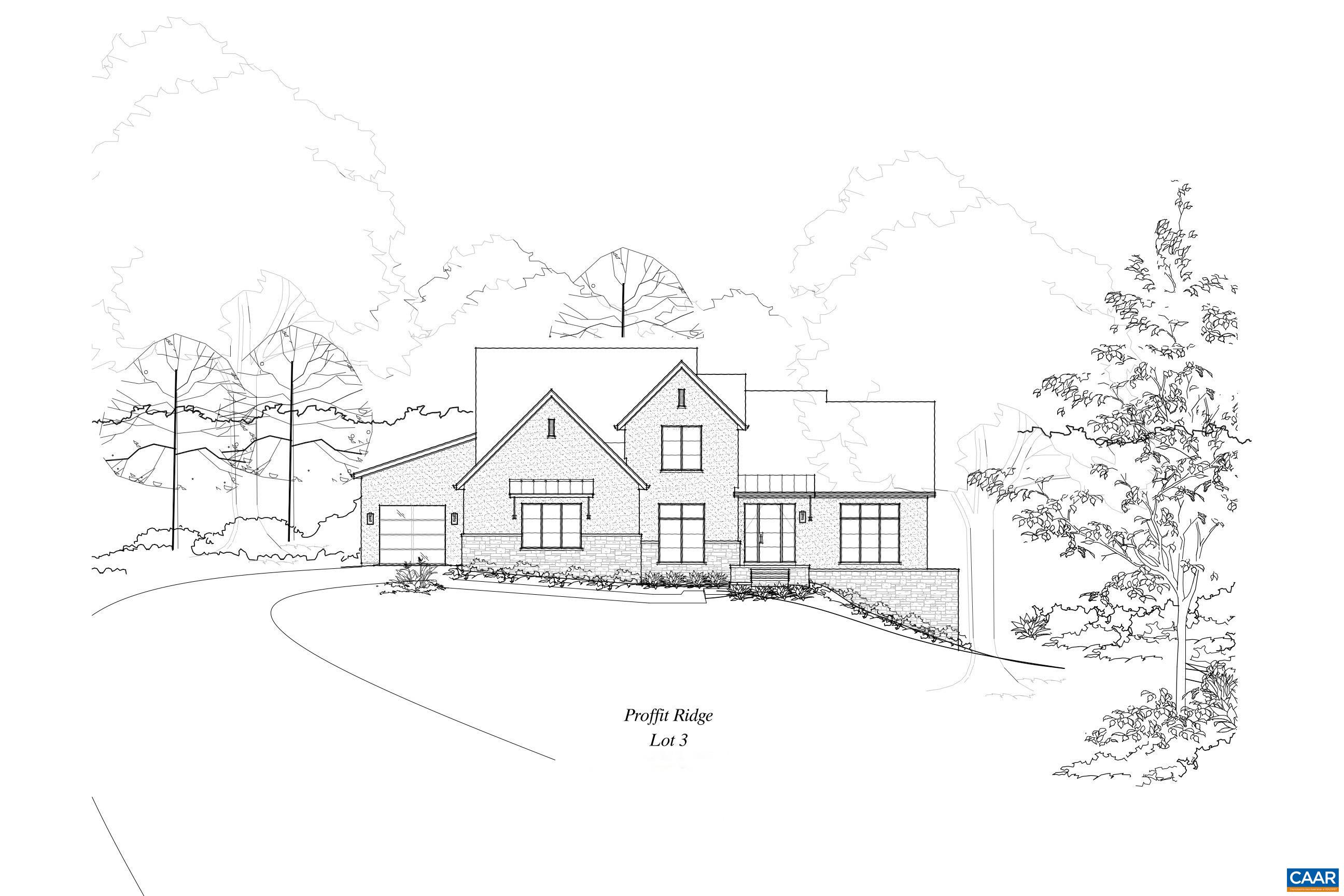 Custom pre-sale. This house is already designed, spec'd and permitted. Roughly $50k in site prep has already been done on this lot - the well is in (20 gpm), a gravel driveway is in, the homesite has been cleared, and the soil studies are complete. You could build this house that has already been designed or work with the builder to design your own custom home. The price includes a nearly 1,500 sf unfinished basement w/ 9' ceilings. The homesite sits a good distance from the road separated by mature trees creating a very private setting. Proffit Ridge is an established, distinctive Albemarle County neighborhood offering a unique combination of stately, classic homes in a neighborhood setting while offering individual privacy as well! 2-7 acre parcels, steps from Baker-Butler Elementary & moments from the extensive amenities of Hollymead Town Center. The location offers quick access to the Airport & a reasonable commute to Northern VA. Hospitals & major employers w/in 5-10 mins. Conscientious local builder of premium residences who has completed the existing homes in the neighborhood. His availability to his clients is truly noteworthy, as are his skill set & taste levels. Option to build this plan or design your own for this lot.