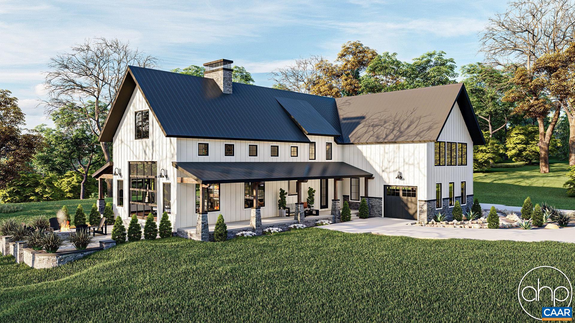 ++ CUSTOM HOME IN NORTHERN ALBEMARLE COUNTY++ Proposed-To-Be-Built by a custom home builder with particular expertise & focus on - adaptable/age-in-place /multi-generational homes.  On a 8.46 acre partially wooded lot with potential for mountain views in distance, a Rustic Modern Mountain style residence. 4 bedrooms (primary bedroom on main level) / 3 full baths & 1 half bath - over 3350 finished sq.ft - including Loft w/FIREPLACE - PLUS a full unfinished BASEMENT & 3-CAR garage. OPTION - Bonus Room over garage adding 900+sq.ft. ** 1% BUILDER CONTRIBUTION towards MORTGAGE RATE BUYDOWN or towards CLOSING COSTS.** With the goal of a completed residence meeting your specific wants & needs, you will experience a COLABORATIVE DESIGN/BUILD PROCESS with this Class A licensed builder.