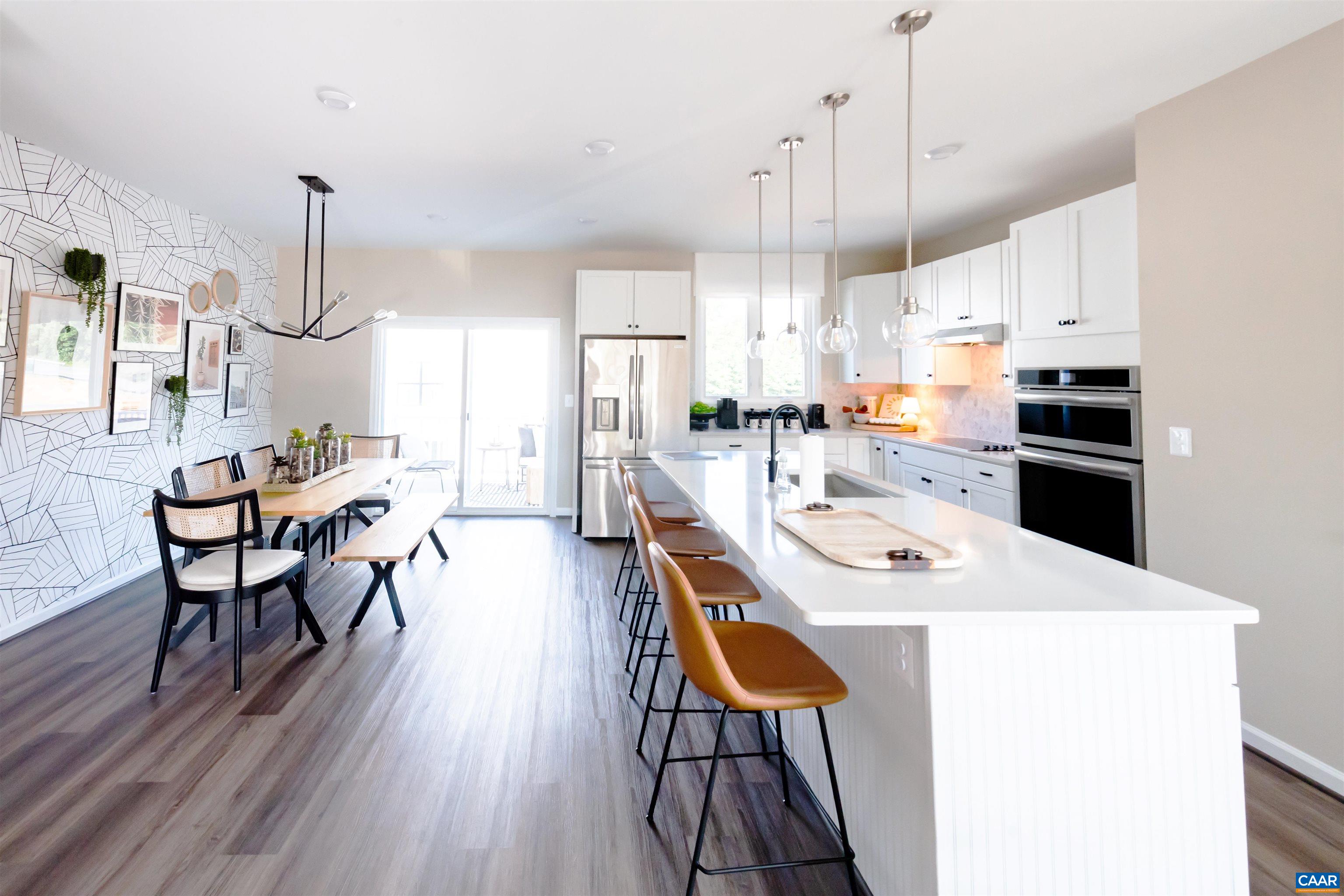 This Kenridge home design on Homesite 114 in Southwood in Charlottesville. It includes The Tasteful Transitional package, including a modern kitchen with large island, stainless steel appliances and much more in the interior in addition to outdoor entertaining space with a rear deck.  Schedule your appointment today.