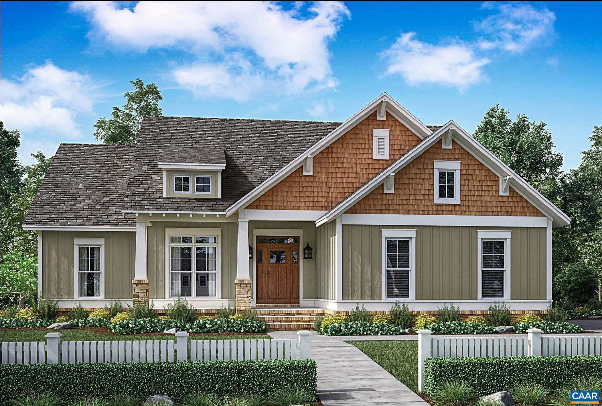 ** CUSTOM HOME IN THE WHITEHALL AREA of WESTERN ALBEMARLE **   PROPOSED-T0-BE-BUILT by established custom builder with particular expertise & focus on - adaptable/age-in-place /multi-generational homes.  On a 3.37 acre private lot - A modern farmhouse design, 1-LEVEL LIVING home. On a full (1676 sq.ft.), unfinished WALK-OUT BASEMENT - 3BR/2BA - 1676 FINISHED sq.ft., with side entry 2-car garage. Front & rear porches to enjoy your rural surroundings. ** 1% BUILDER CONTRIBUTION towards MORTGAGE RATE BUYDOWN or towards CLOSING COSTS. **  With the goal of new construction home ownership - meeting your specific wants & needs - you will experience a COLLABORATIVE DESIGN/BUILD PROCESS with this Virginia Class A licensed contractor.