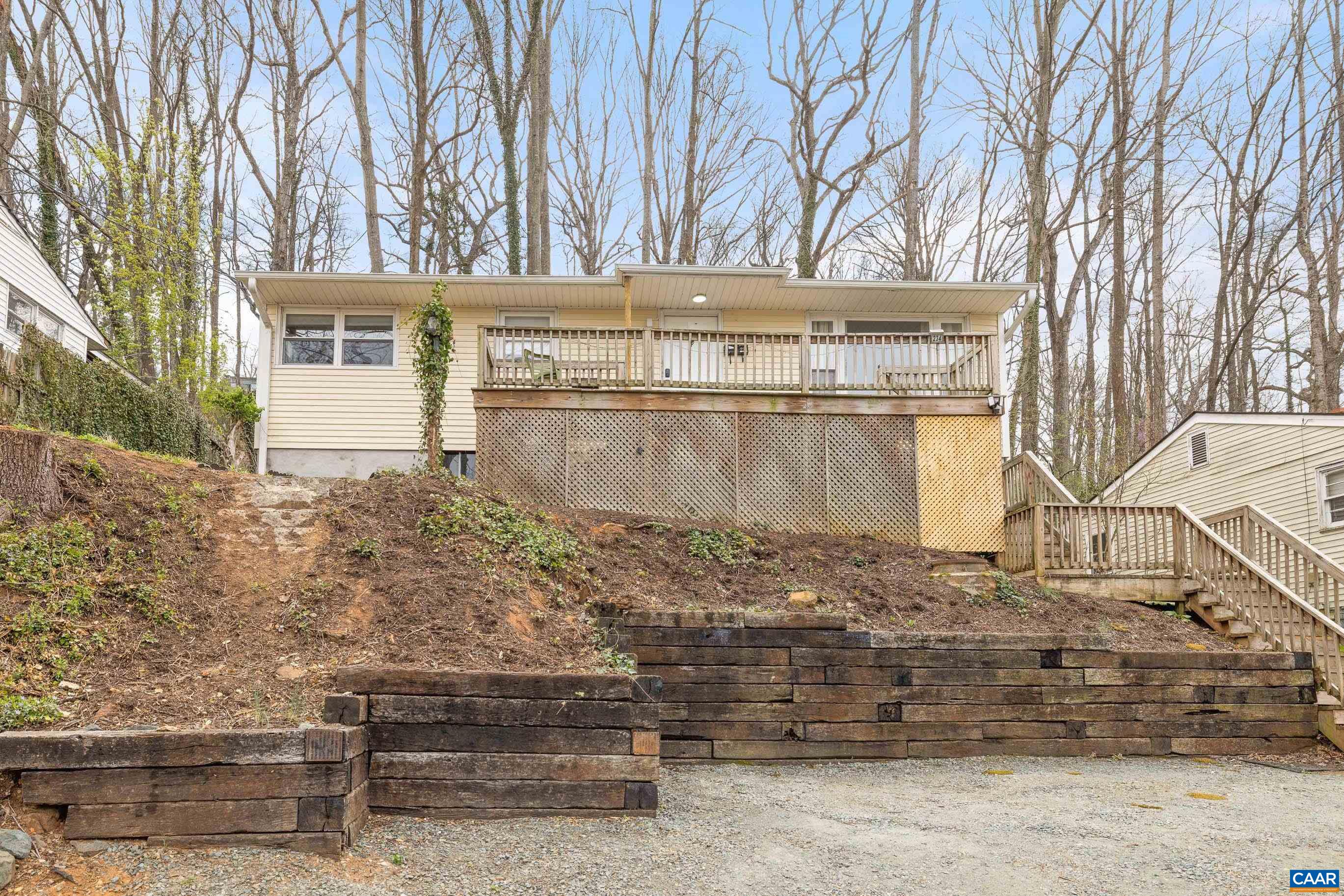 CHARMING, UPDATED HOME JUST MINUTES FROM UVA!! GORGEOUS CITY VIEWS! SELLER IS WILLING TO SELL FURNTIURE! Welcome to this beautifully updated, totally move-in ready home featuring solid hardwood floors thru-out—no carpet! Step into a freshly painted interior with newer recessed lighting thru-out every room. The spacious dining room is filled with natural light from a large picture window, creating the perfect setting for family meals or entertaining. Kitchen is a true standout, boasting modern updates including newer cabinets, sleek stone counters, stainless steel appliances, and durable ceramic tile flooring. The bathroom has also been tastefully updated with a brand-new vanity & commode. Outside, enjoy morning coffee on the large front porch or host gatherings on the generous back deck. Need more space? The unfinished basement offers nearly 1,000 additional square feet—ideal for a home gym, studio, or future finished living area. All of this in an excellent location, just minutes from UVA, shopping, dining, and more. Don’t miss this rare opportunity to own a stylish, turnkey home in a prime spot! Property has been an excellent short term rental property for traveling nurses! A MUST SEE! Cable TV/internet and Ting Fiber internet!!