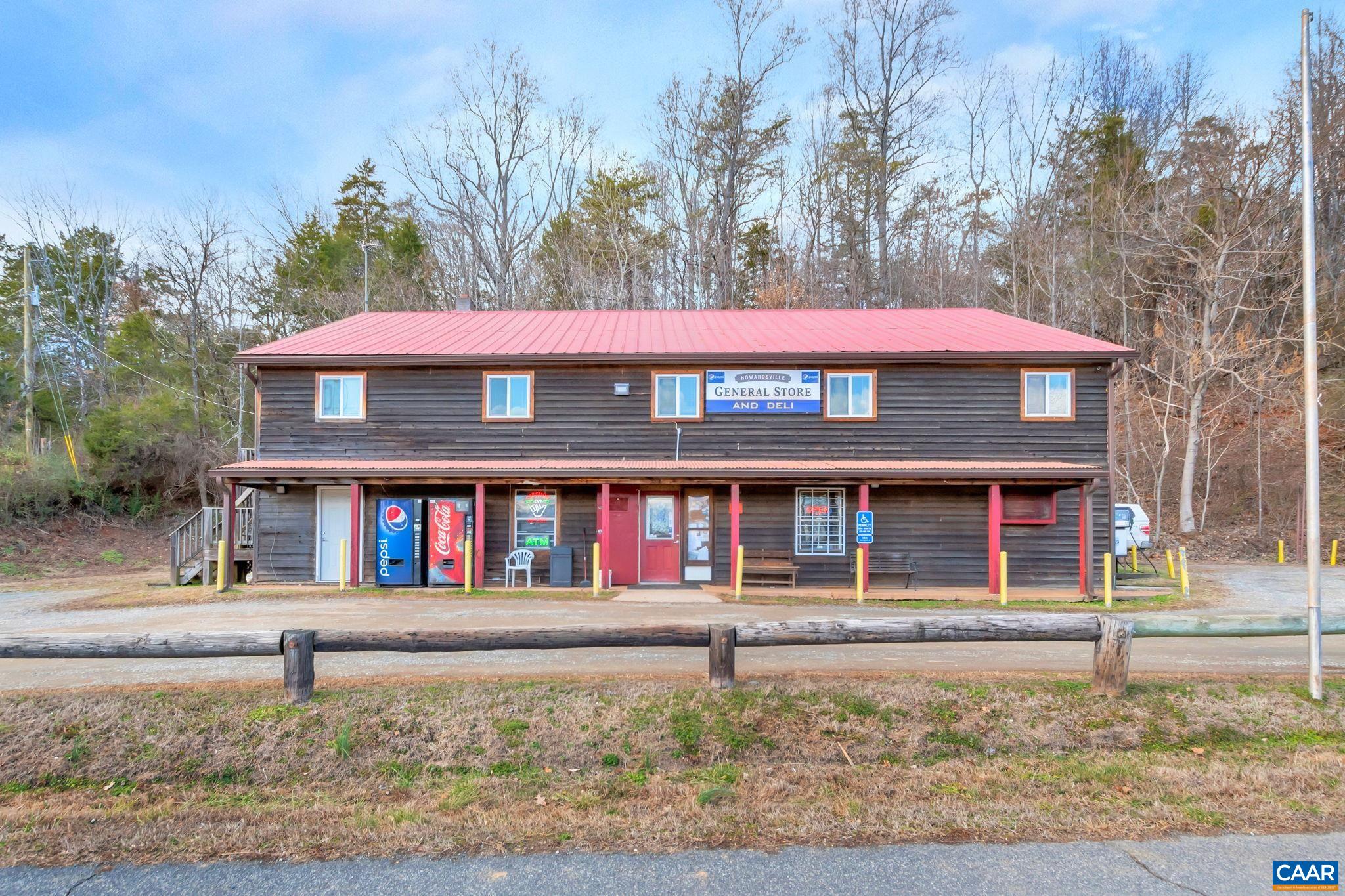 Unique and rare opportunity to live within view of the James River and Rockfish with access to fiber internet  This spacious and well designed, 2 bedroom, 1 bath living quarters actually has river views from most all windows.  However, that is not all this property has to offer.  There is a successful convenience store/gas station/and grill with income production, turnkey below you that you would also own.  No more commuting to work outside the home!  This one make sense for the right individual!