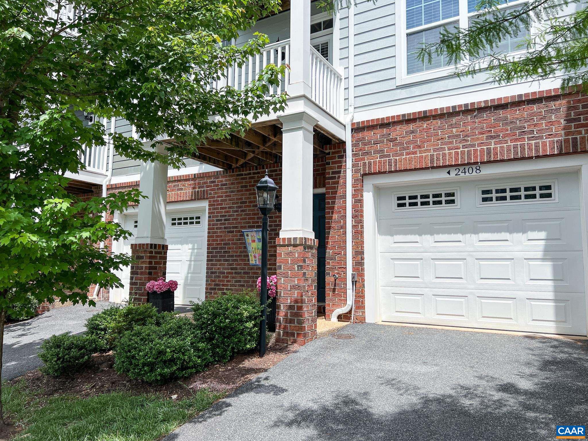 Well-maintained Southern Development townhouse just minutes from downtown, I-64, and Sentara Hospital! The light-filled main level features an open concept layout with tall ceilings, an adorable powder room, a stylish accent wall in the dining area, and a well-appointed kitchen with granite countertops, stainless appliances, island, and abundant storage. Upstairs, the spacious primary suite offers a large walk-in closet, private balcony with stunning mountain views, and a luxurious bath with dual vanities, a walk-in shower, and a linen closet. On the terrace level, you'll find an adorable drop zone when you enter through the front door, as well as a large finished flex room and a half bath. The fully fenced yard is ideal for pets or outdoor relaxation, and all exterior maintenance is covered by the HOA for low-maintenance living. This unit also comes with off-street parking in the one car garage and private driveway. Recent HVAC service and gutter cleaning mean this home is truly move-in ready!