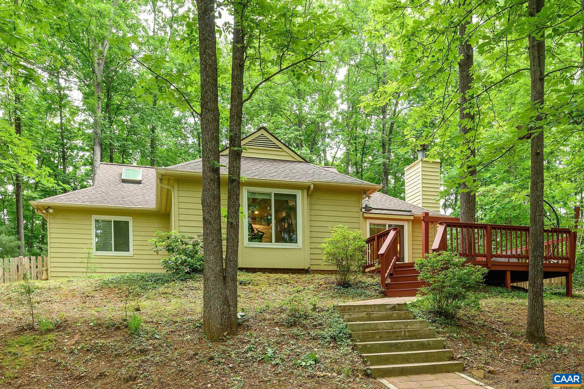 Open House Saturday 5/17 12-2 and Sunday 5/18 1-3.  Updated and move-in ready one-level 3 bedroom 2 bath home on a quiet cul-de-sac street in Mill Creek,  just minutes to Downtown Charlottesville, UVA Grounds & Hospital, Wegman's and the I-64 corridor, and conveniently located within easy access to the Biscuit Run Trails.  Since purchasing in 2014, Seller has replaced the roof and skylights, remodeled the kitchen to include stainless appliances, quartz countertops and timeless white cabinets, replaced the windows and sliding doors, paved the driveway, replaced the washer and dryer, and repainted inside and out.   The private fenced backyard has been transformed into an inviting oasis with stone terrace walls and a spacious stone patio, extensive landscaping, and a canopy of beautiful mature trees.  You'll also find a quiet side patio off the dining area, and out front a welcoming front deck with plenty of room for entertaining and relaxing. Don't miss this truly wonderful offering in one of Charlottesville's most popular neighborhoods!