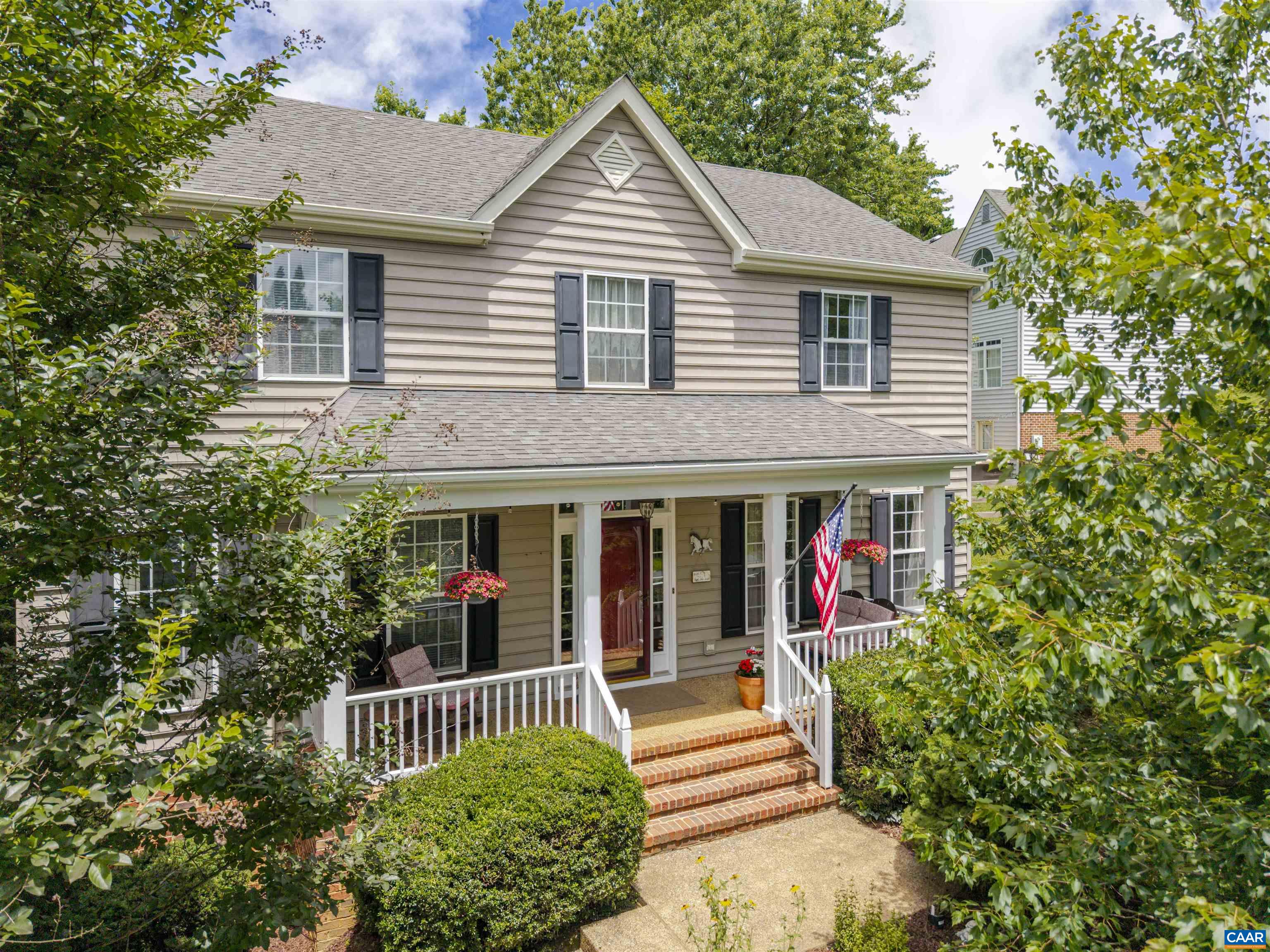 Tucked away on a quiet cul-de-sac, this warm and welcoming home is perfectly appointed! Inside, you'll find hardwood floors throughout, a sunny home office with fiber internet, a cozy fireplace in the family room, and an updated kitchen with granite countertops. The finished basement has a great Rec Room—ideal for that extra space needed. Step outside and you’re just a short walk from the neighborhood pool! The community also offers a clubhouse, sports court, fitness center, lake, trails, and fun social events—all with a low monthly fee. Surrounded by mature landscaping, this home has the space and Crozet location in a neighborhood that truly has it all.