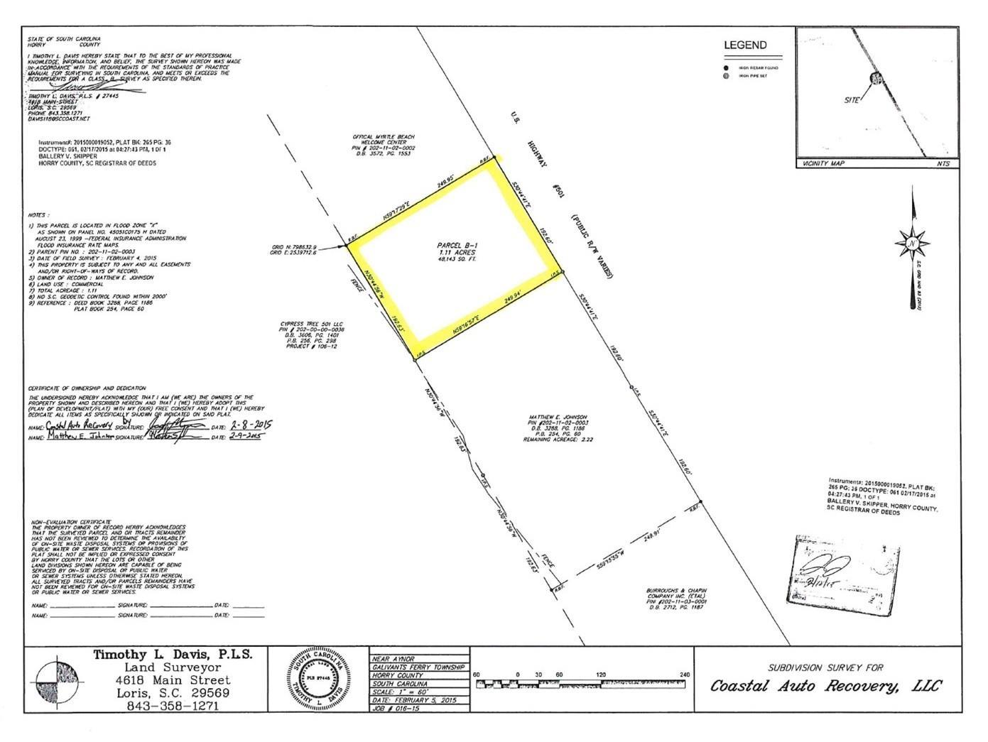 1.11 Acs Highway 501 W Galivants Ferry, SC 29544