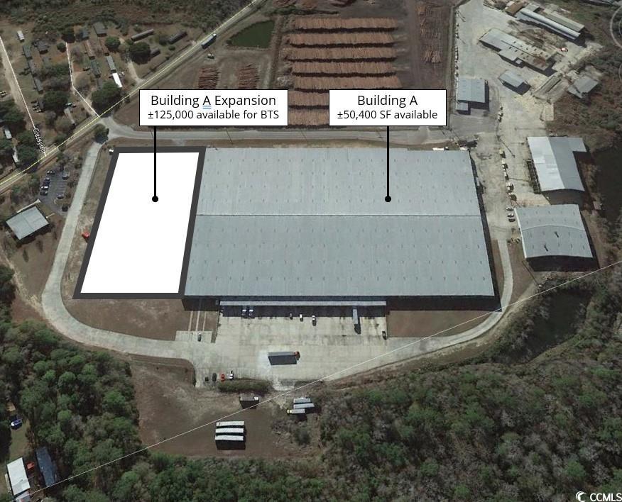 landlord can build-to-suit for a sizable credit tenant as an expansion of building a at east coast industrial park - located at 385 french collins rd. in conway, sc, a privately owned, multiple building industrial park consisting of 4 buildings situated on over 50 acres zoned industrial in horry county.  buildings are ideal for distribution and warehouse needs. fully sprinklered, including dock, well lighted with trailer spotlights, substantial trailer and truck parking. building is in excellent condition with some office space existing and the ability to build to suit. space sizes are flexible with various floorplan configurations. secured site with gated entrance.  intermodal options available via the recently re-vamped short line, now serviced by rj cormin railroad group since march of 2016. the railroad interchanges with csx at mullins, sc and is approximately 90 miles of rail line including the cities of mullins, nichols, loris and conway. the rail line also enters nc at fail bluff, chadbourn, tabor city and whiteville.