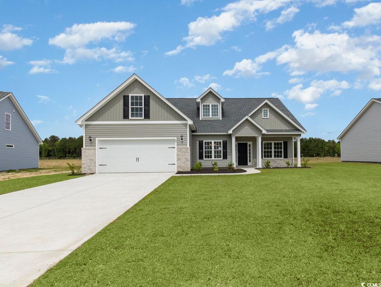 this beautiful poplar plan is an open, split bedroom floor plan with 3 bedrooms and 2 full baths on the main floor and a bonus room and full bath over the garage!  it features beautifully vaulted ceilings in the great room, covered porch off of the great room, beautiful granite kitchen countertops and upgraded shaker style kitchen cabinets.  this home also has upgraded luxury vinyl plank flooring in the main living areas, primary bedroom, primary bath area, hall bath and full bath upstairs.  the primary bedroom has a tray ceiling and a walk-in shower.  this home has so many features! make an appointment to see the beautiful home and make it your very own!  peru plantation is a premier neighborhood located in historic georgetown, sc.  peru plantation is on 173 acres of absolutely stunning grounds with rich history and majestic oak trees.  this premier builder is dedicated to excellent craftsmanship and customer service and each home is built with pride. building lifestyles for over 35 years, we remain the premier homebuilder of new residential communities and custom homes in the grand strand and surrounding areas.  we are three-time winners of the best home builder award from wmbf news best of the grand strand.  in 2023, we were also voted best residential real estate developer in the myrtle beach herald readers' choice awards and best home builder in the sun news best of the beach contest.  we began and we remain in the grand strand, and we want you to experience the local pride we build today and every day in horry and georgetown counties. each home here in peru plantation will be adorned with low country charming front porches, brick accents, fully finished and painted two car garages and back covered porches that will be great for entertaining out of doors.  schedule an appointment today to see this quick move in home and make it yours!