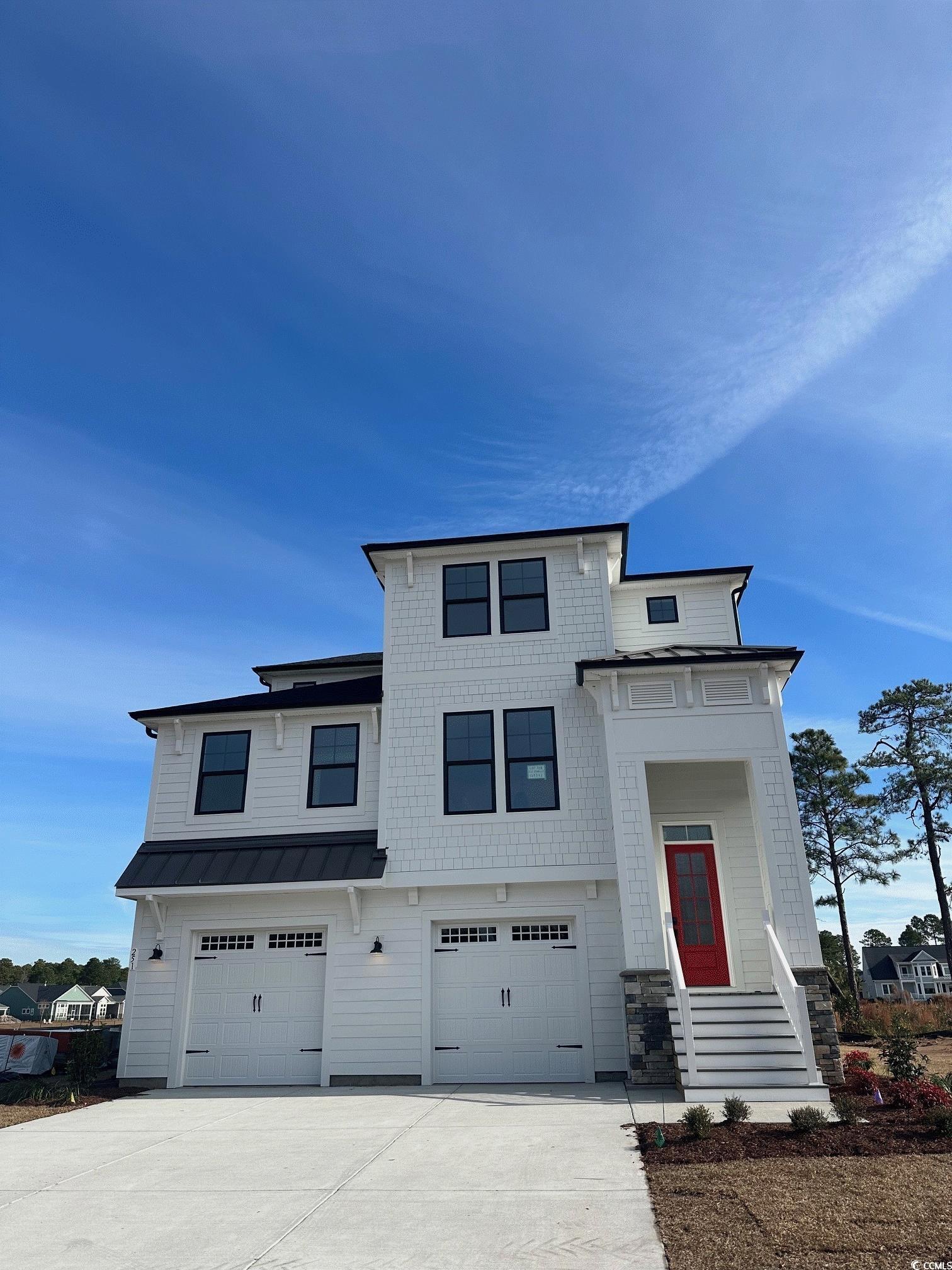 introducing the charleston - the most dazzling three-story design! step into your dream home with this breathtaking coastal-style masterpiece.  the first floor welcomes you with a grand foyer and a convenient drop zone for storage, whether it's beach gear or everyday items. the main living area awaits on the second floor, along with a two-car garage and the fourth bedroom with a full bathroom. get ready for game night in the expansive recreation room, and enjoy outdoor entertaining on the covered back porch.  venture up to the second floor and be greeted by a covered front porch and a warm foyer. the great room, kitchen, and dining room seamlessly flow into a private covered balcony. the luxurious owner's suite beckons with a spacious bathroom and walk-in closet, and there's a convenient half bathroom for guests. this floor is the heart of the house!  now on the third floor, prepare to be amazed. this space is designed as a family or guest hideaway, featuring two large bedrooms, a full bathroom, and a spacious loft - the perfect spot for a family den or sitting room. the additional storage room ensures all your storage needs are met.  welcome to luxury living with the charleston at waterbridge - a truly spectacular home that will be your forever home.