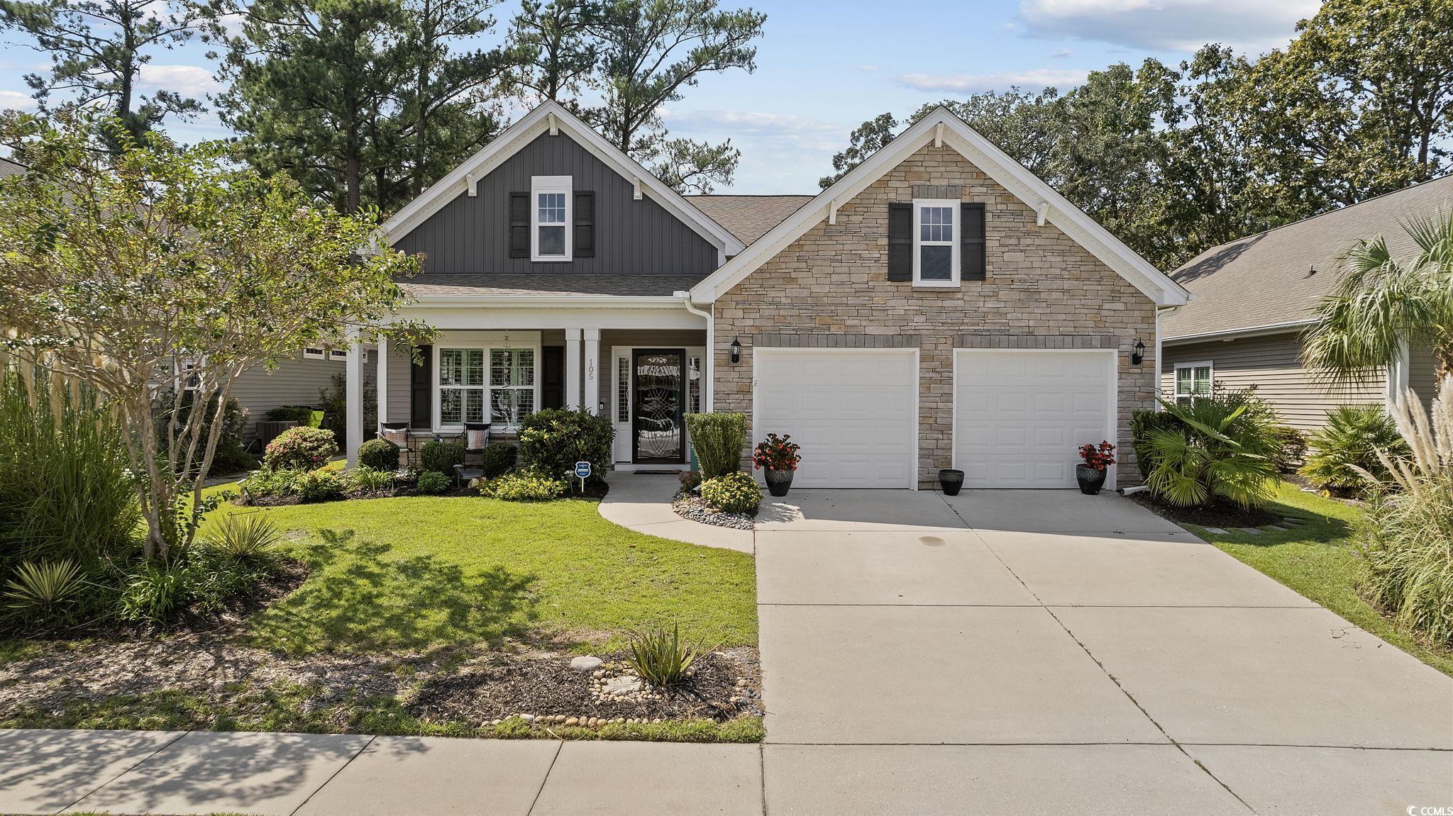 don't miss out on this 3 bedroom 2 bath home in cypress village!  it offers a charming and inviting living space.   the house features a 2 car garage and welcoming front porch.  inside, you'll find a formal dining room adorned with a coffered ceiling, perfect for elegant meals.  the open eat-in kitchen is a highlight, boasting granite countertops, stainless steel appliances, staggered white cupboards, gas stove, breakfast bar and cozy nook for casual dining.the kitchen seamlessly flows into the open living room, complete with a gas fireplace for warmth and comfort. the spacious owner's suite is bathed in natural light and features a tray ceiling.  it also offers access to a screened-in porch for relaxation.  the owner's bathroom includes a large walk in closet, a double vanity, and separate toilet closet for added privacy. both guest rooms are carpeted and offer a spacious closet for storage.  the guest bath includes a shower/bath combo and a double vanity for convenience. outside, you'll find a beautiful large screened-in porch, perfect for enjoying the outdoors.  there's also a paver patio and a peaceful back yard, creating a lovely outdoor oasis for gatherings and /or relaxations. the hoa includes maintenance of the front yard, irrigation, annual power washing of the home, street lights, trash pickup, and common area maintenance. the community center offers a swimming pool, exercise room, fire pit, pickle ball courts and putting green.