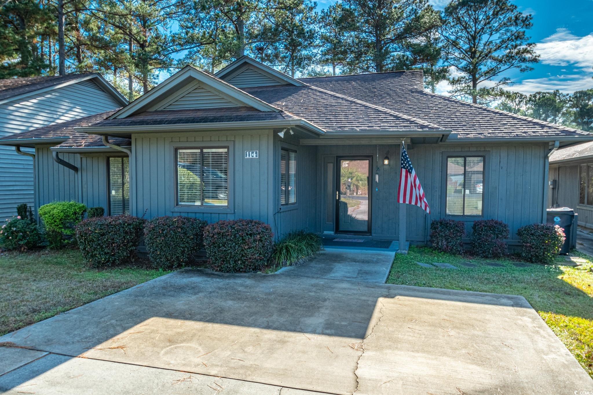 elegant fully furnished two bedroom, two bath home in the 55+ community at myrtle trace. this home has stunning views of burning ridge golf course. new high-end laminate covers the floors throughout. split bedroom floorplan with two living rooms. the kitchen boasts new white shaker cabinets, granite counters, tile backsplash, stainless steel appliances, and a breakfast nook area. the large primary bedroom has a ceiling fan, sitting area, french doors to the second living room, and a private bath with vanity, walk-in closet, and a stand-up shower with glass door. the second bedroom has a ceiling fan, double closets, access to the back deck, and a full-size bathroom with shower/tub combo. both living rooms have sliders leading to the backyard with a sizable new deck, attached storage room, and a fenced in area with wonderful views of the golf course.  myrtle trace offers spectacular amenities and is close to shopping, dining, entertainment, hospitals, and a short drive to the beach. square footage is approximate and not guaranteed. buyer is responsible for verification.