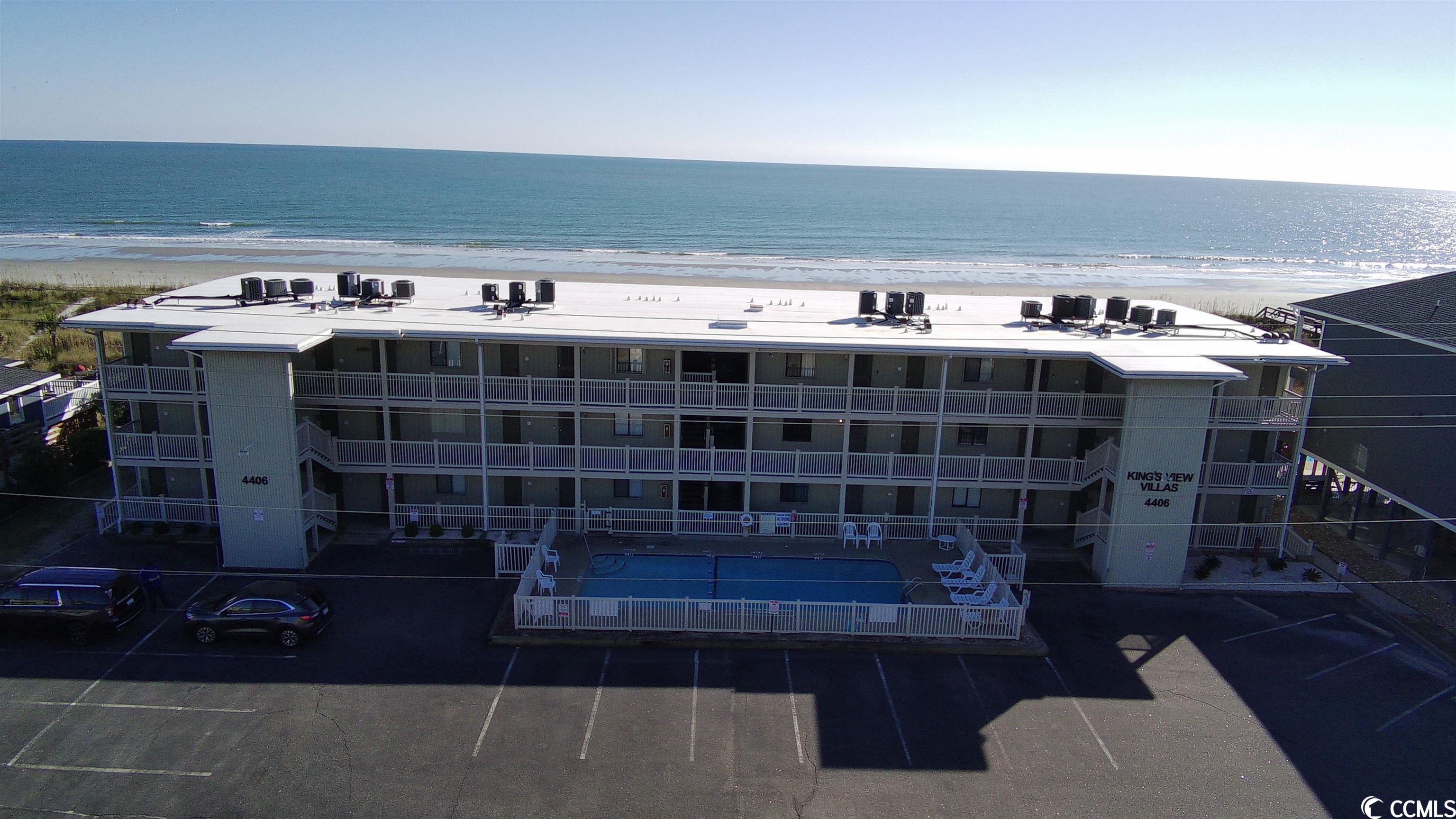 reduced!! true ground floor unit with direct beach walk out. located in the very sought after area of cherry grove. this recently remodeled spacious ocean front 2 bedroom, 2 bath first floor unit has quartz countertops, tile back splash, stainless steel appliances, full size ice maker, tiled showers and lpv flooring throughout. this unit comes furnished including the new in 2022 stackable washer and dryer.  new hvac installed 2023. new roof 2022. new sliding glass doors in lr and master bedroom in 2023. owners have used the unit as a vacation home. unit has a large back porch with direct access to beach. thanks to mother nature the sand dunes have built up behind the condo. this has limited the direct ocean view; however, the crashing wavesounds are incredibly and it has awesome privacy and is only steps to the beach. come see this great beach getaway steps from the beach! currently with rented through march 31.