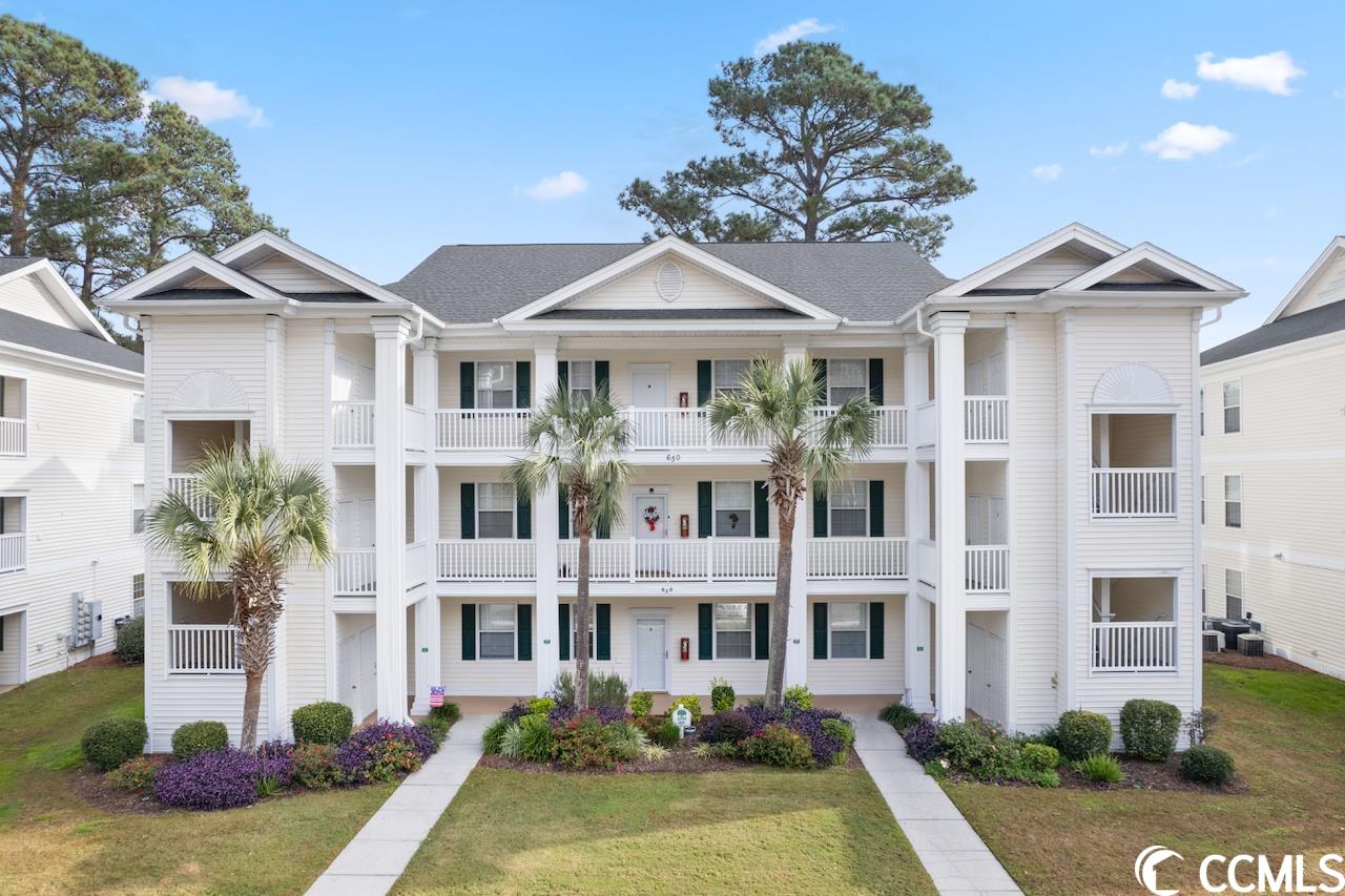 a splendid myrtle beach retreat offering the best in coastal living. this third-floor unit provides not only a cozy residence but also a spectacular panorama of a lush golf course, making every day a picturesque experience.  step into this 2-bedroom, 2-bathroom haven, where comfort and style harmonize effortlessly. the open-concept design seamlessly integrates the living spaces, creating an inviting atmosphere that is perfect for relaxation and entertainment. large windows flood the unit with natural light providing a constant connection to the beauty of the outdoors.  as you make your way through the living areas, the allure of the golf course view becomes apparent. imagine waking up to the sight of pristine greens and enjoying your morning coffee on the private balcony, soaking in the serenity that surrounds you.  this residence boasts numerous features to enhance your living experience, from well-appointed kitchen amenities to spacious bedrooms designed for tranquility. each room is thoughtfully decorated, creating a harmonious blend of coastal charm and modern convenience.  convenience extends beyond the unit, with proximity to the ocean, broadway at the beach, renowned restaurants, and a wealth of entertainment options. whether you're seeking a relaxing day by the shore, exploring the vibrant local scene, or enjoying the cultural attractions nearby, this location offers the perfect balance of coastal serenity and city excitement.  650 river oaks dr. is not just a residence; it's a gateway to the myrtle beach lifestyle. whether you're a golf enthusiast drawn to the scenic views or someone who appreciates the convenience of being minutes away from the ocean and popular destinations, this unit invites you to experience the best of coastal living.  don't miss the opportunity to make 650 river oaks dr. your new home or vacation retreat. schedule a viewing today and discover the unparalleled charm and convenience that await in this myrtle beach gem.