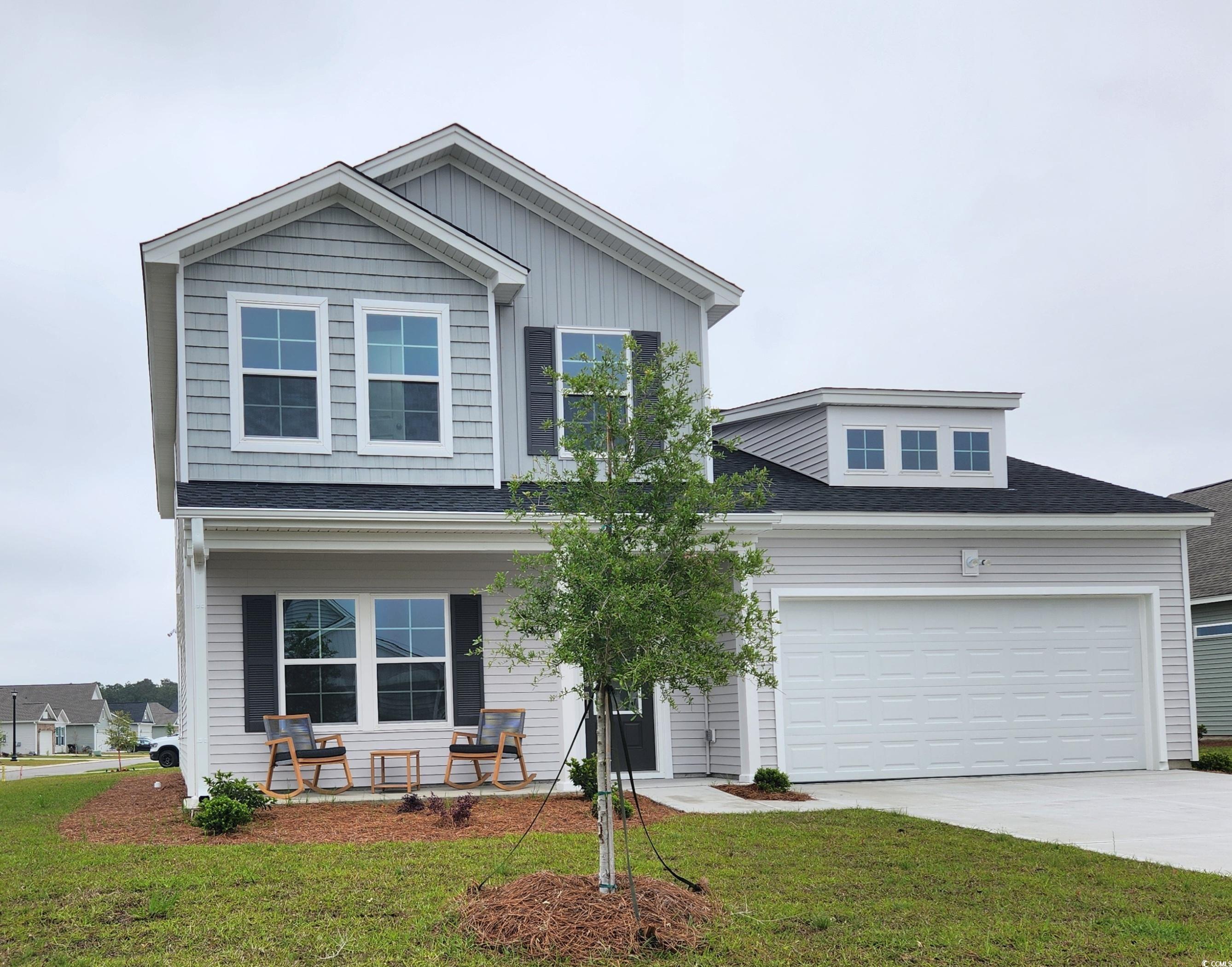 photos are of a completed pickens for reference only. some options may vary. call for details. welcome home to the pickens! this two-story home features four bedrooms, two and one-half baths. it has an office upon entry loft space and a large covered porch. the office at the front includes french-doors, allowing for tons of natural light. the kitchen comes equipped with gray cabinets, granite countertops and ge gas range. the open-concept kitchen, living room, and eat -in space makes entertaining a breeze. the primary bedroom is on the first floor and features a stunning vaulted ceiling. en-suite bath has a raised vanity with dual sinks and quartz countertop, five-foot shower with glass enclosure, linen closet, private water closet and a large walk-in closet. the remaining three bedrooms are upstairs, all offering walk-in closets, and share a full bath with dual sinks. there is also a loft area, perfect for movie nights. this home is complete with a laundry room off the garage entry.  it also boasts an additional large storage area for your seasonal needs. merrill villas is in the heart of carolina forest offering convenient access to amazing shops, restaurants, championship golf courses, myrtle beach international airport, and is less than five miles to the beach!