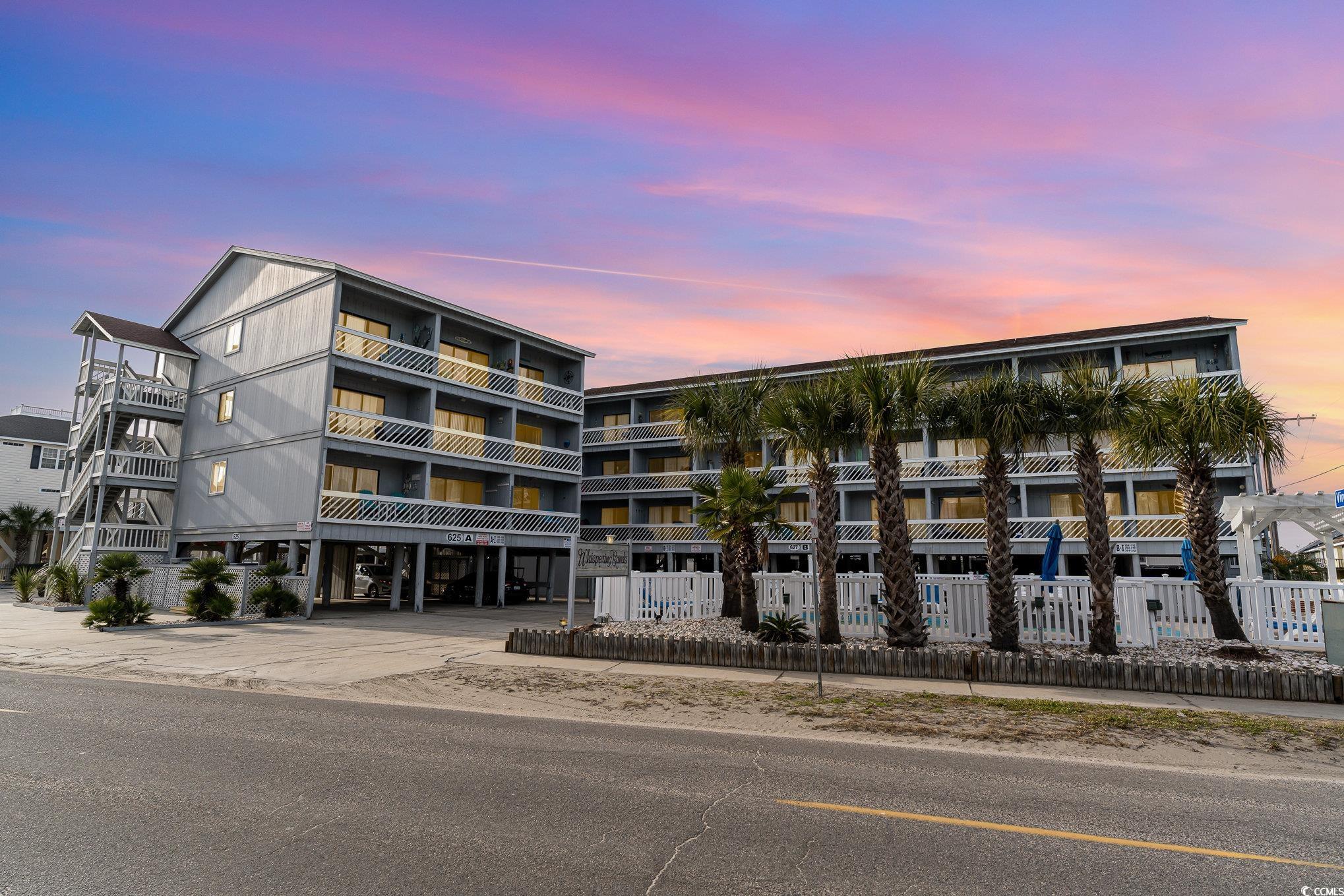 don't miss out on a great opportunity to own this move-in or rental-ready beach retreat! located across the road from the ocean, this turn-key, fully furnished condo in whispering sands was completely remodeled in 2023 to include a new hvac and water heater, popcorn ceiling removal, lvp flooring throughout, new flush mount lighting, fresh paint, and and all new furniture in the living room and secondary sleeping quarters. the kitchen has been updated with butcher block countertops and a new stove and microwave. the bathroom boasts a new shower, dual vanity with quartz counter and all new tile floors. whispering sands is located just a few blocks away from restaurants, entertainment, and the garden city pier, and the public beach access is just steps away. the low hoa dues cover grounds maintenance, building insurance and all utilities except electric, and the community offers a relaxing swimming pool, a grilling area, and a convenient coin laundromat. whether you're escaping the heat of summer lounging by the pool or wading in the ocean, strolling down the beach in the cooler months, or relaxing on your private balcony, you'll find the tranquil beach life invigorating and rejuvenating. stress-free beach living that's also budget-friendly! this would also make a great investment property, allowing both long and short-term rentals. the condo was used as a short-term rental for approximately 9 months in 2023 and rental data is available upon request. not all bedrooms are conforming; contact agent for full bedroom details.