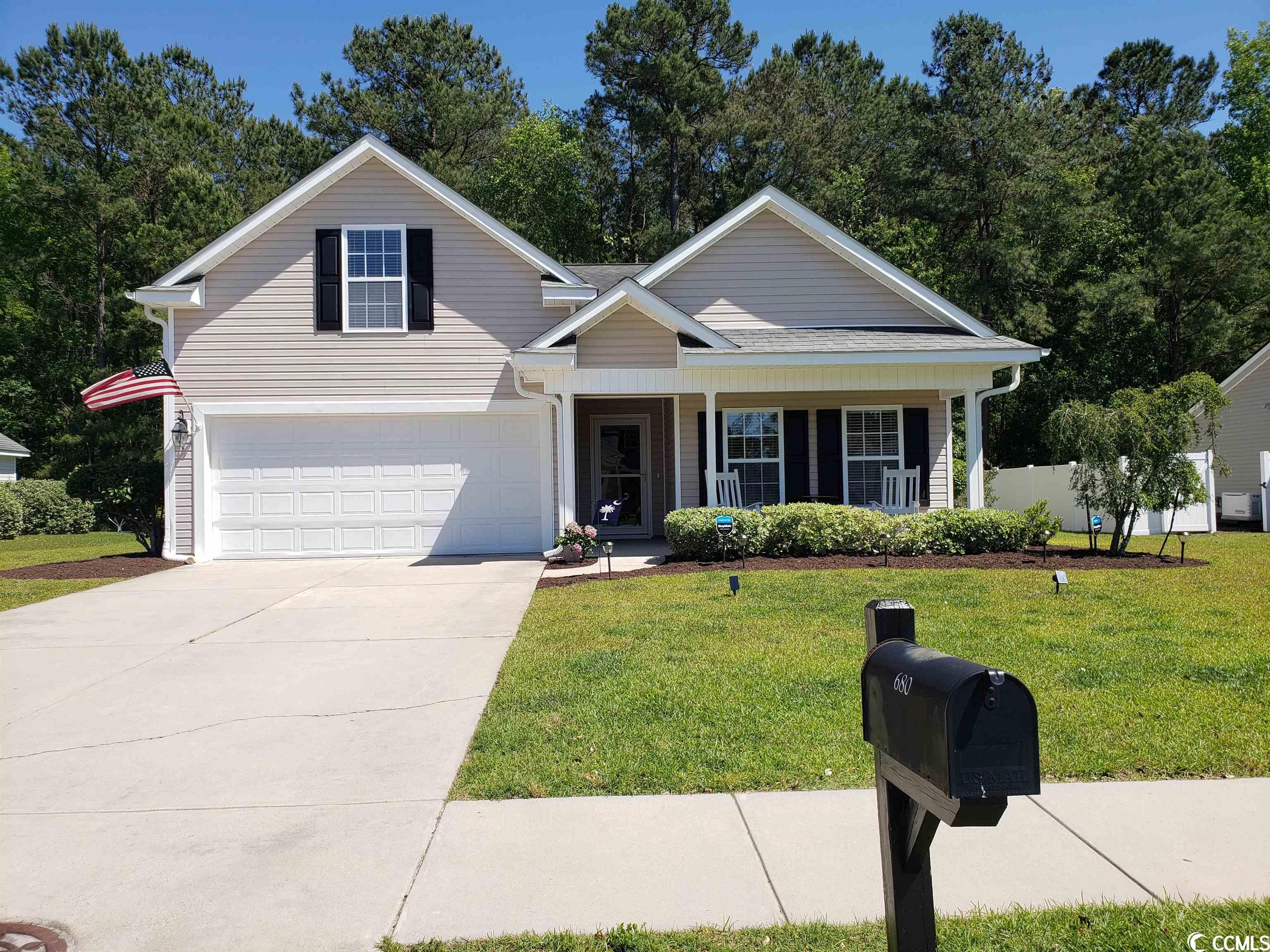 open house sat. april 20th 10 to 6; sun. april 21st 1 to 6. move-in ready home on .23-acre lot backing to woods. to main street in north myrtle beach is 7 minutes; 8 min. to the ocean; 3 min. to la belle amie winery; 4 min. to north myrtle beach park & sports complex. new luxury vinyl plank flooring installed 5-23. large 4th bedroom is upstairs. roomy front porch; 6.5' x 24' screened back porch. large master bedroom w/tray ceiling. master bathroom has double sinks, garden tub, shower & big walk-in closet. corian countertops in kitchen. vaulted ceiling & gas fireplace in living room; large dining area has wainscoting. new trane hvac system 2017. home inspected 1-27-24; repairs made. three minutes to rt. 31, 13 min. to the restaurants & gambling boats on the intracoastal waterway at the little river waterfront, 13 min. to barefoot landing, 22 min. to broadway at the beach, 15 min. to calabash, nc, 30 min. to myrtle beach airport, 70 min. to wilmington, nc, airport. no community pool use.