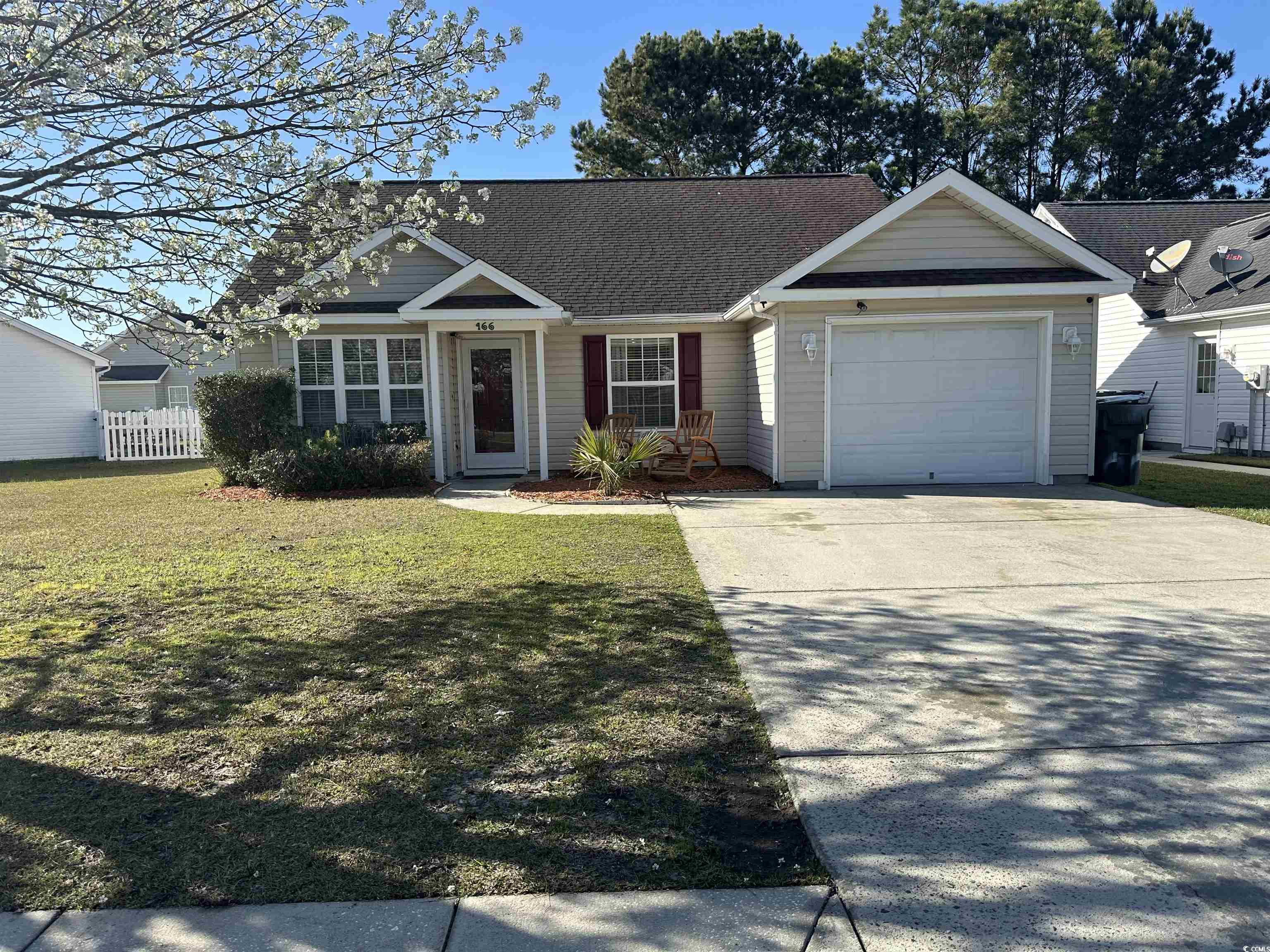 welcome to 166 paladium drive, nestled in the charming community of surfside beach, sc. this inviting 3-bedroom, 2-bathroom home offers the perfect blend of comfort and convenience. inside, you'll find a thoughtfully designed interior with ample living spaces that welcome natural light. the heart of the home is the kitchen, equipped with modern amenities, making it a delight for those who love to cook and entertain. each bedroom is a cozy retreat, promising restful nights. the master suite features a private bathroom, ensuring a private oasis for relaxation. step outside to discover a fenced yard, providing a safe outdoor space for gatherings, pets, or a tranquil garden. located just moments from the beach, this home combines the serenity of coastal living with the convenience of nearby attractions. don't miss the opportunity to make 166 paladium drive your own slice of paradise.